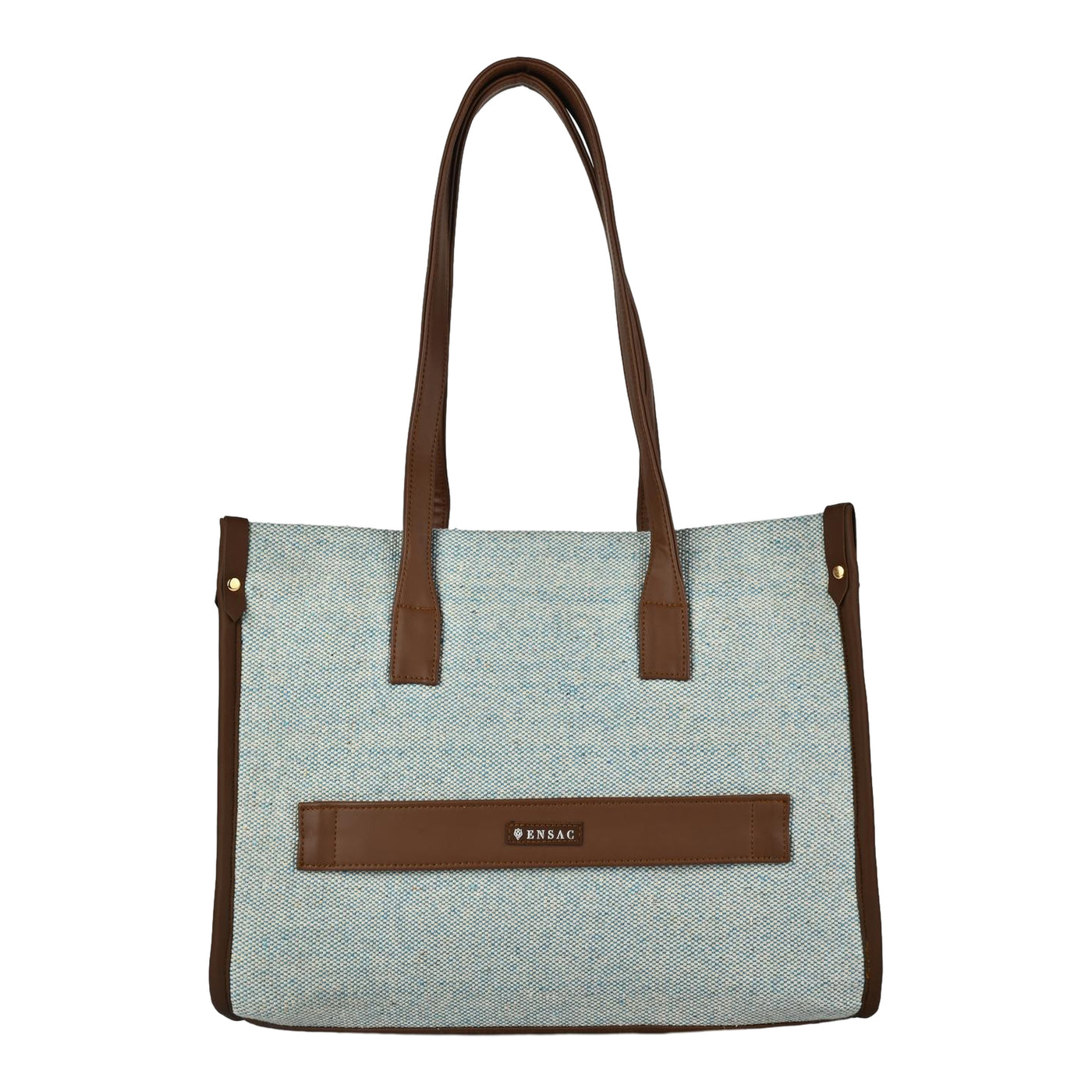 Ensac’s jumbo tote Jacquard Tote bag for Women & Girls JUMBOTOTE-BLUEJUTE-TRAVELVIBES-1