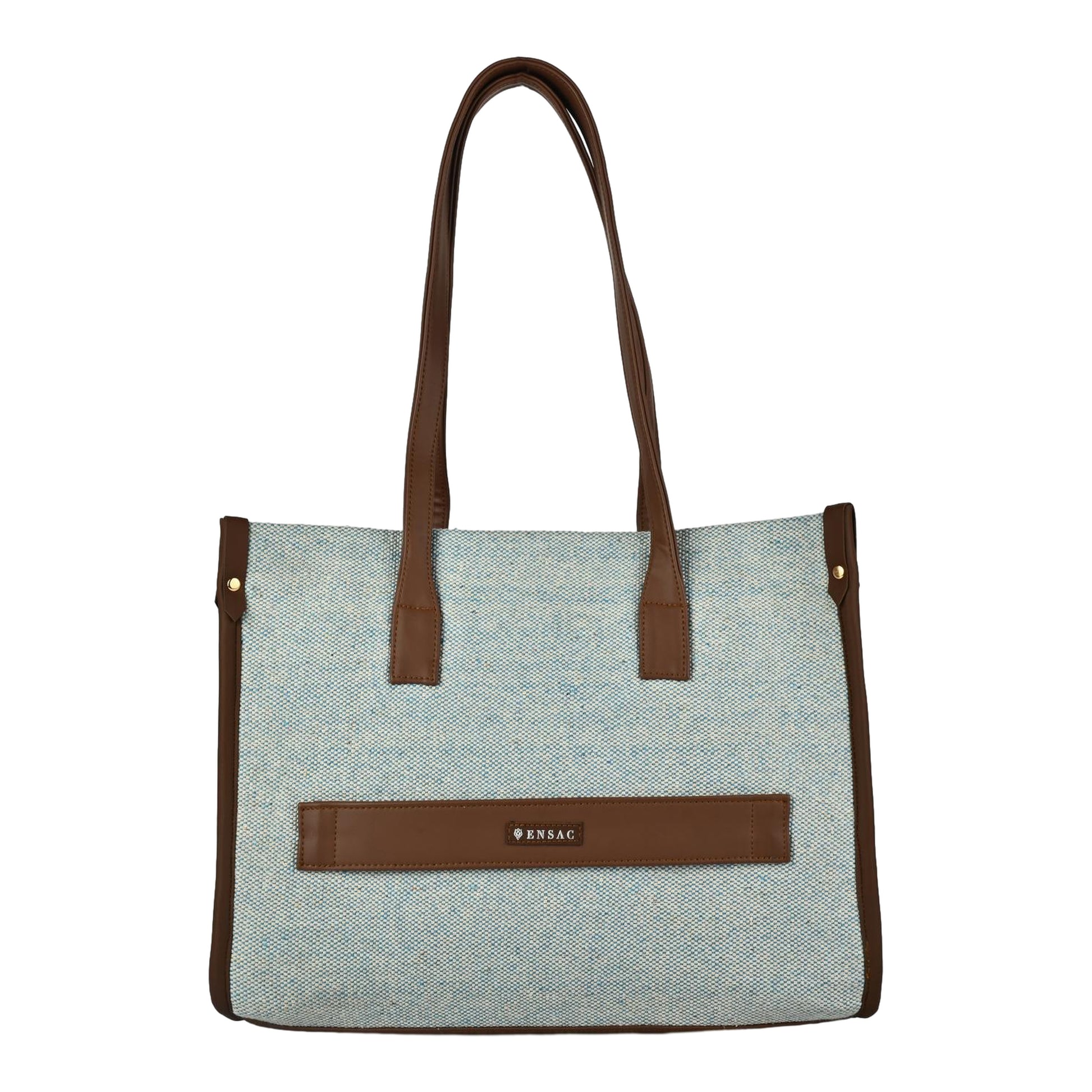 Ensac’s jumbo tote Jacquard Tote bag for Women & Girls JUMBOTOTE-BLUEJUTE-TRAVELVIBES-1
