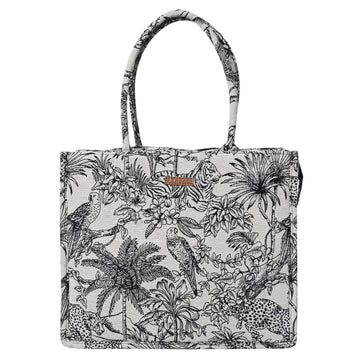 Ensac’s Forest Embroidery Jacquard Tote bag for Women & Girls Forest-Bigtote-Black