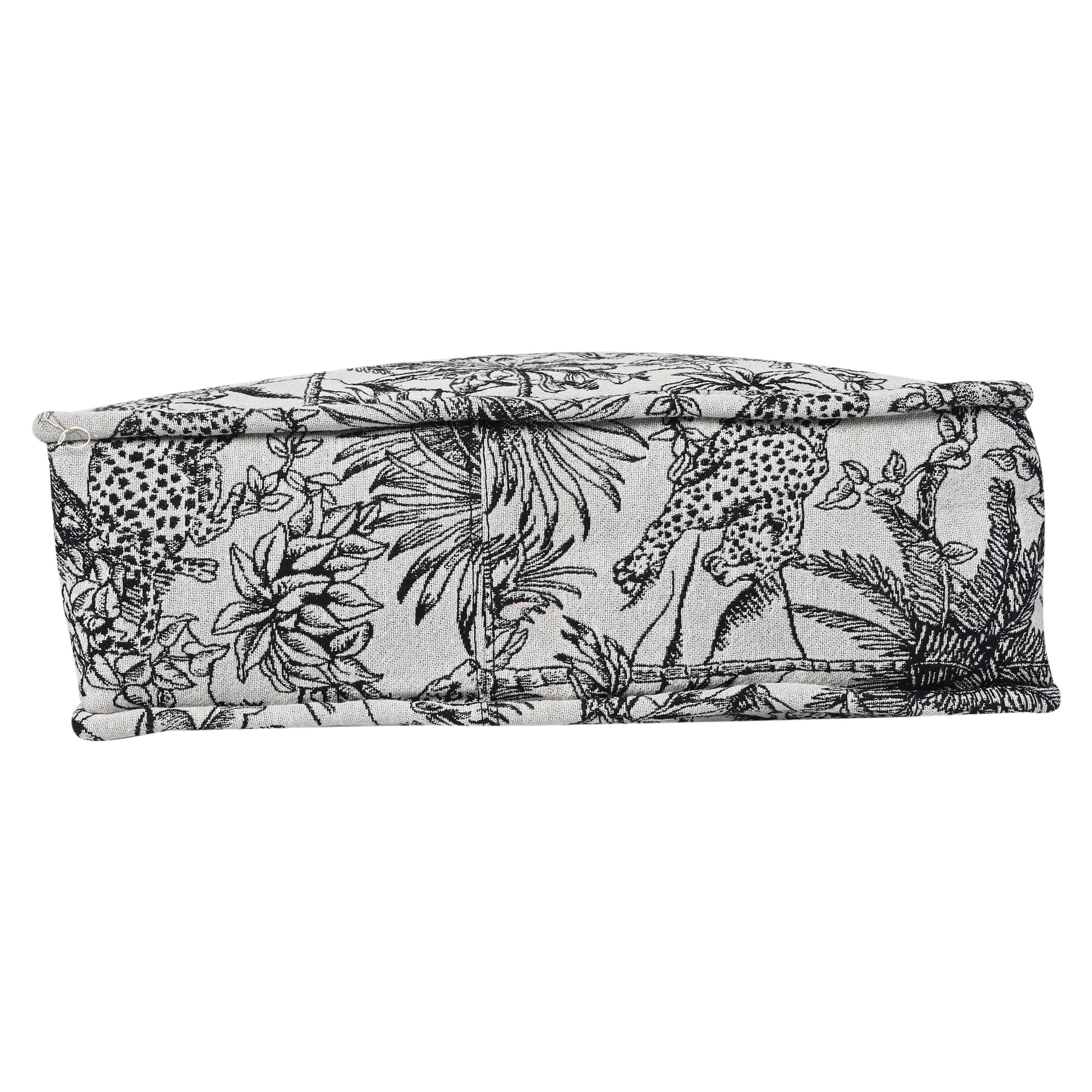 ENSAC Cotton Jacquard Forest Print Grey Black Tote bag for women & Girls