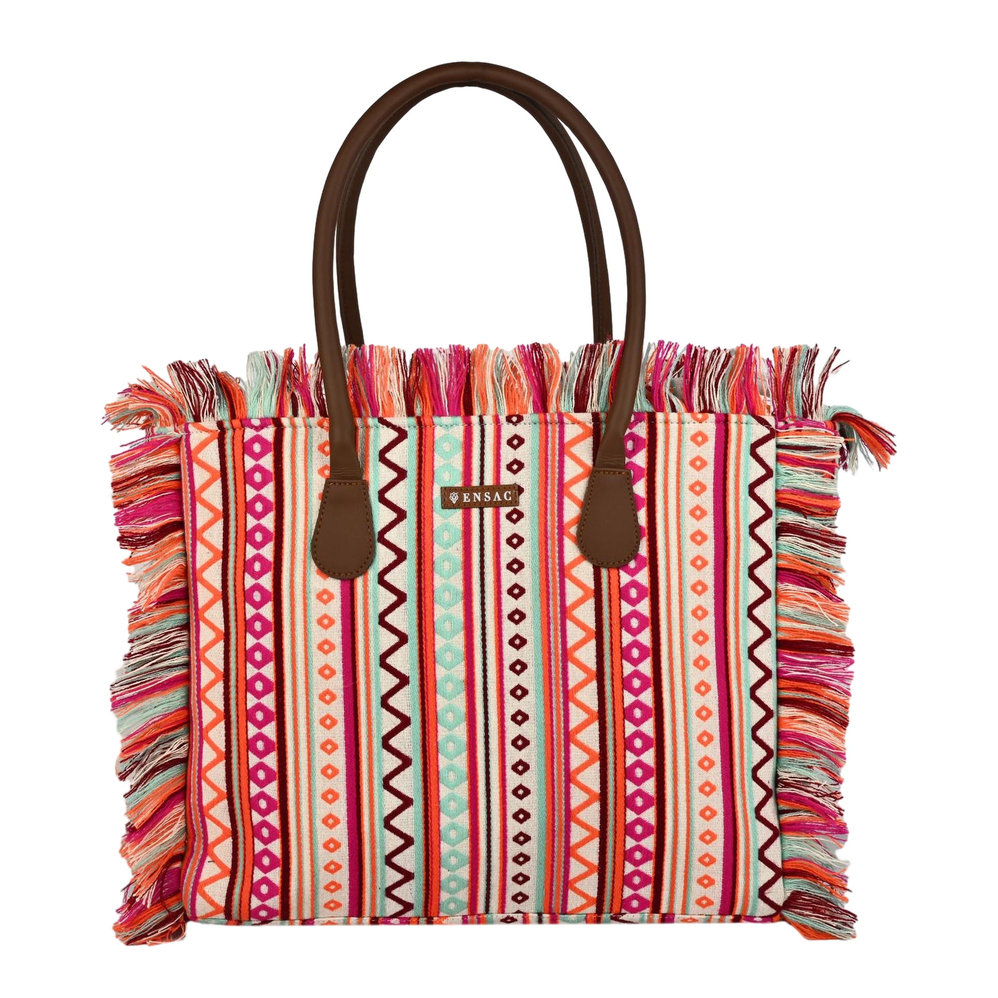 Ensac Women’s Premium Jacquard Fabric Bag | Easy to Carry & Everyday Use TOTE-BAG