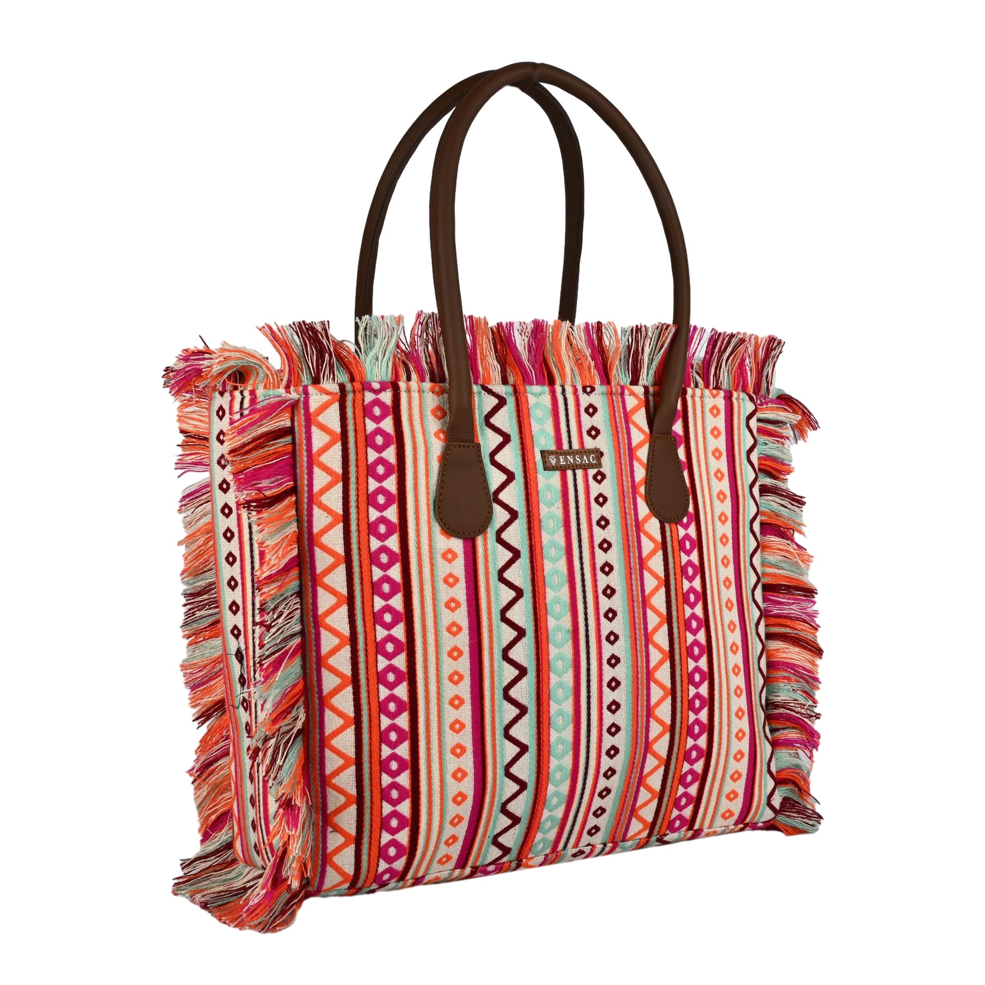 Ensac Women’s Premium Jacquard Fabric Bag | Easy to Carry & Everyday Use TOTE-BAG
