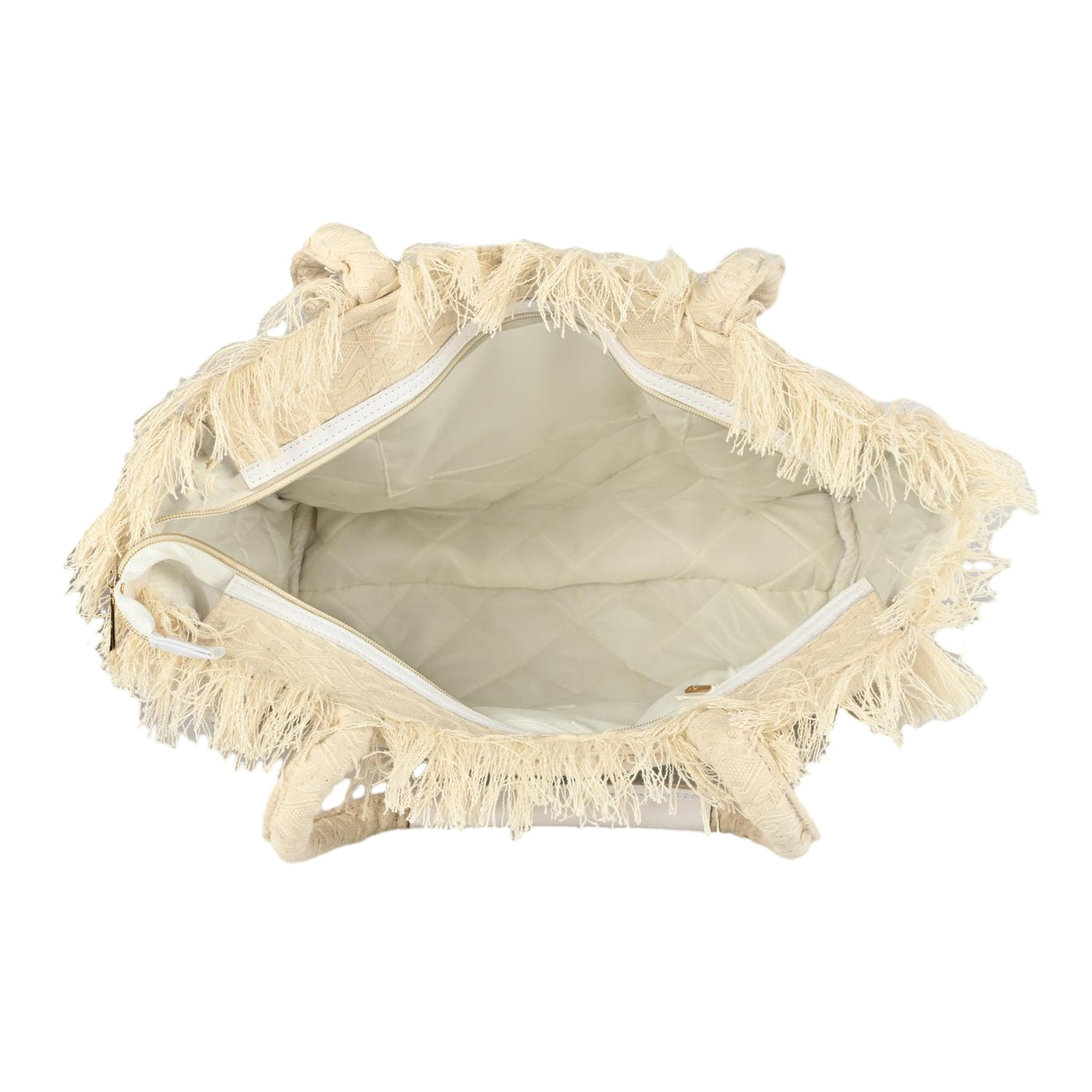 Ensac Women’s Tote Bag | Fringe Style, Lightweight Feel & Must-Have Travel Pick TOTE-LEATHER-WHITE BEAUTY-1