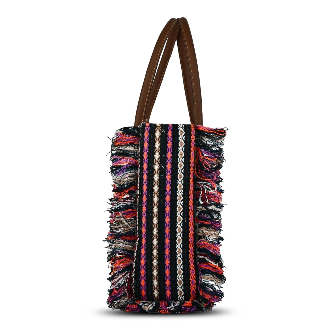 ENSAC Purple Jacquard Tote Bag for Women ensacworld