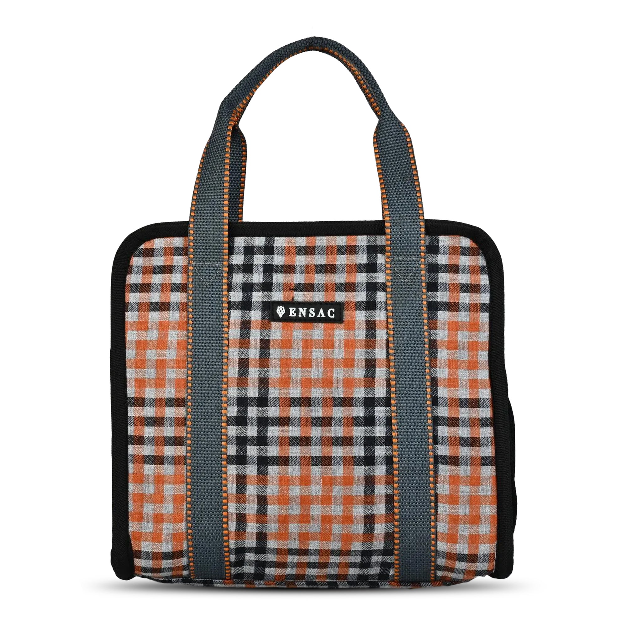 ENSAC High Cotton Lunch Bag – Orange & Blue