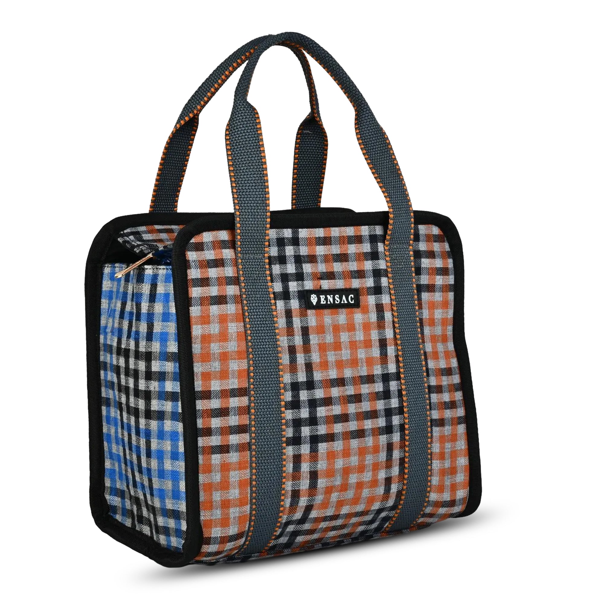ENSAC High Cotton Lunch Bag – Orange & Blue