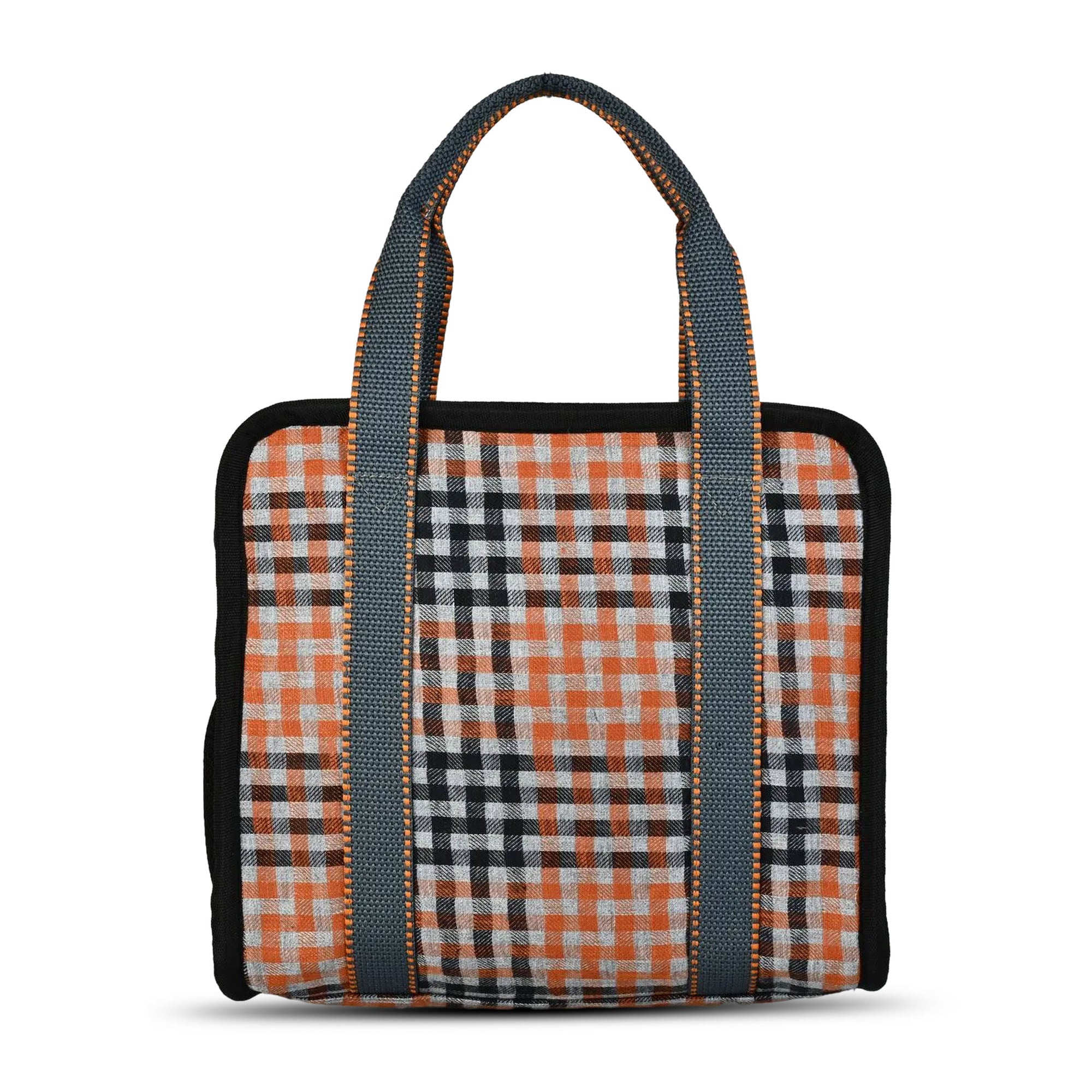 ENSAC High Cotton Lunch Bag – Orange & Blue