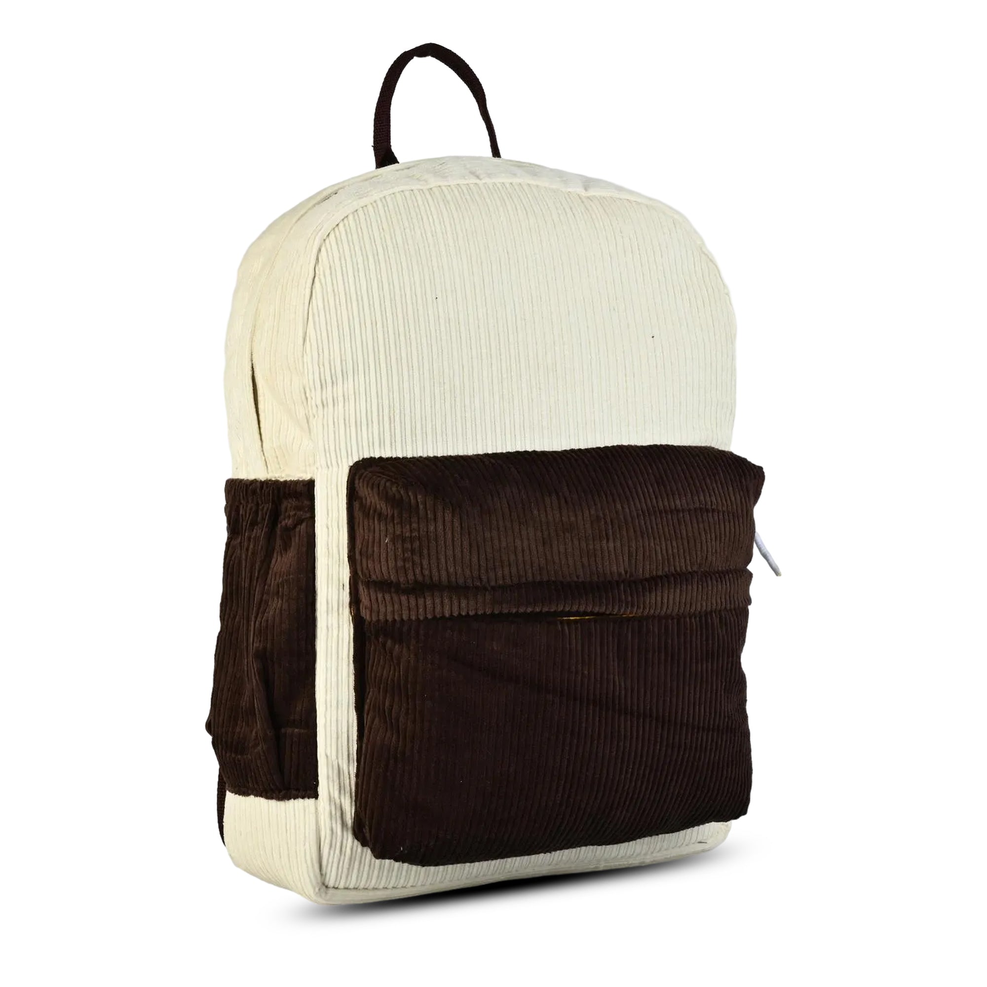 ENSAC Kids Velvet  Backpack – White & Brown ensacworld