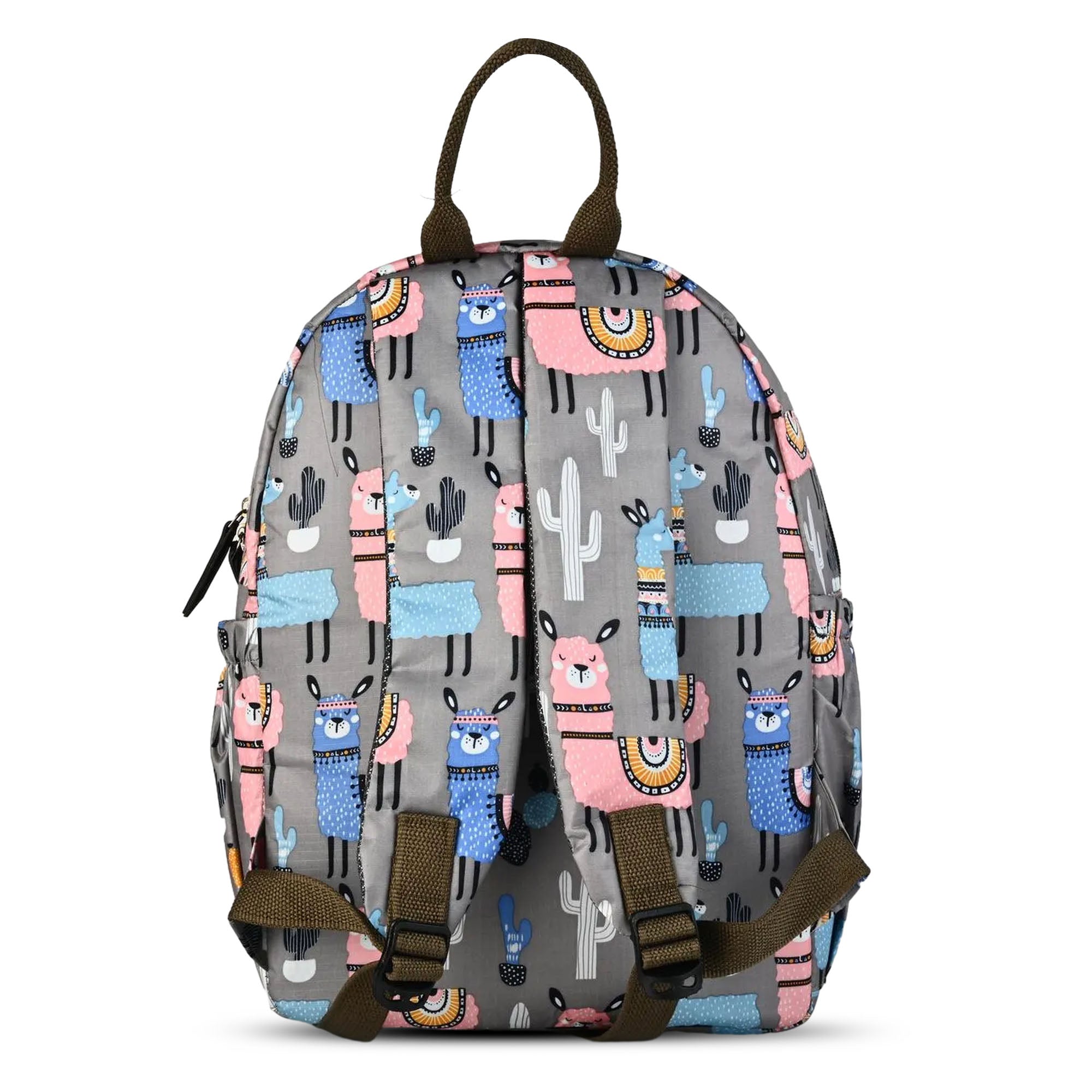 Kids Grey Backpack | Cute Animal Printed School & Daily Use Bag