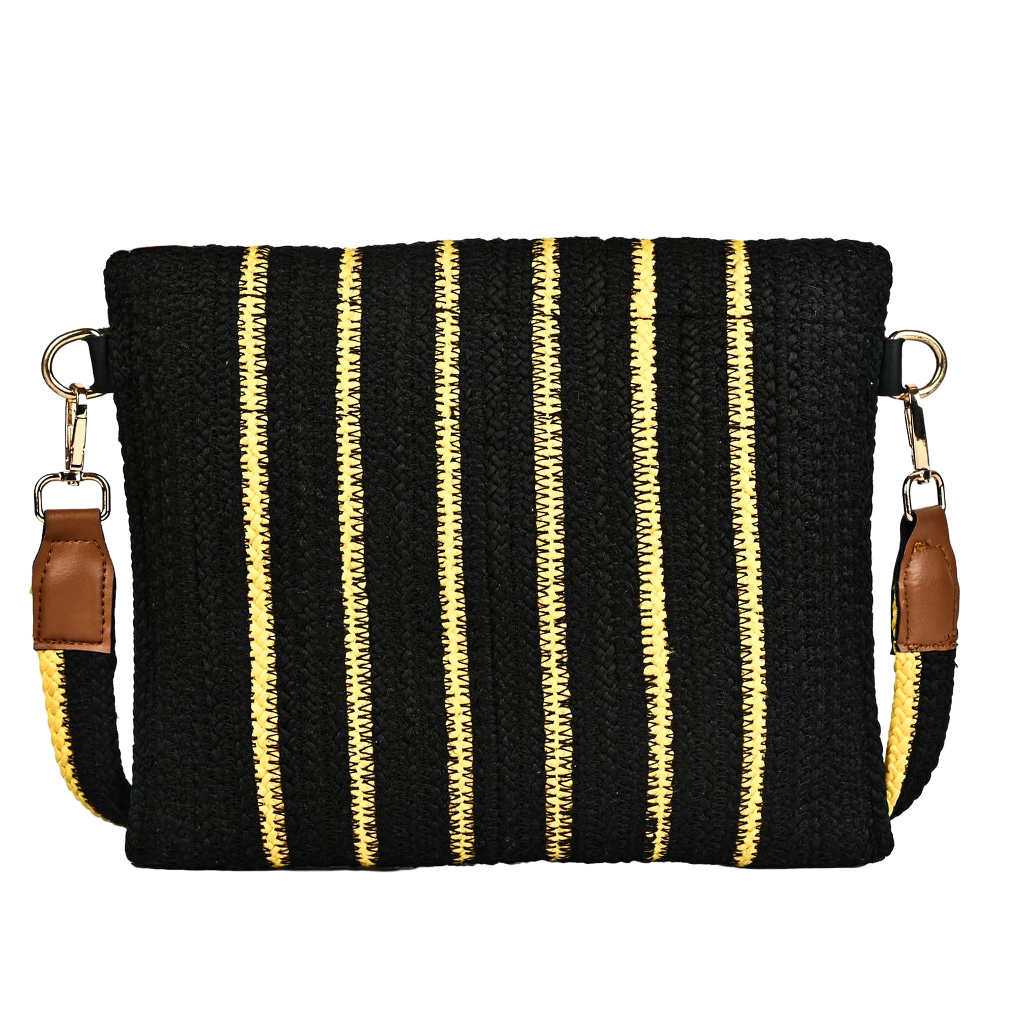 ENSAC Women’s Crochet Style Sling Bag | Handmade Round Bag with Artistic Floral Embroidery (Copy)
