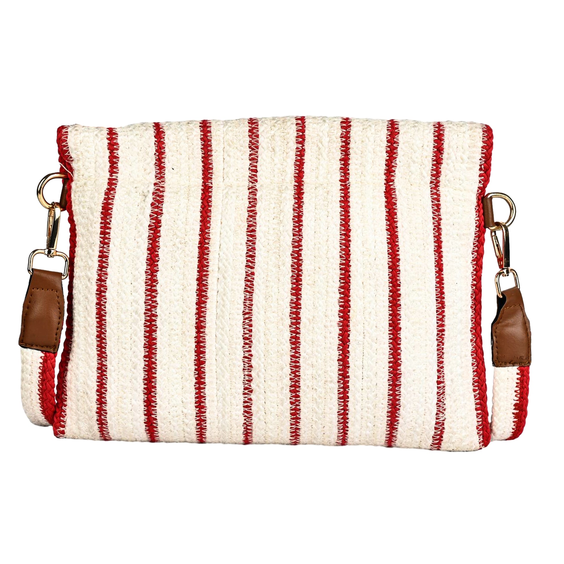 ENSAC Women’s Crochet Style Sling Bag | Handmade Round Bag with Artistic Floral Embroidery (Copy)
