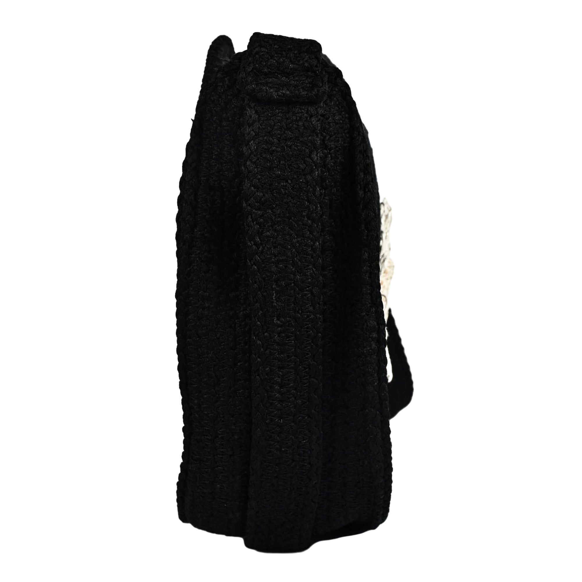 ENSAC Women’s Crochet Style Sling Bag | Handmade Round Bag with Artistic Floral Embroidery (Copy)