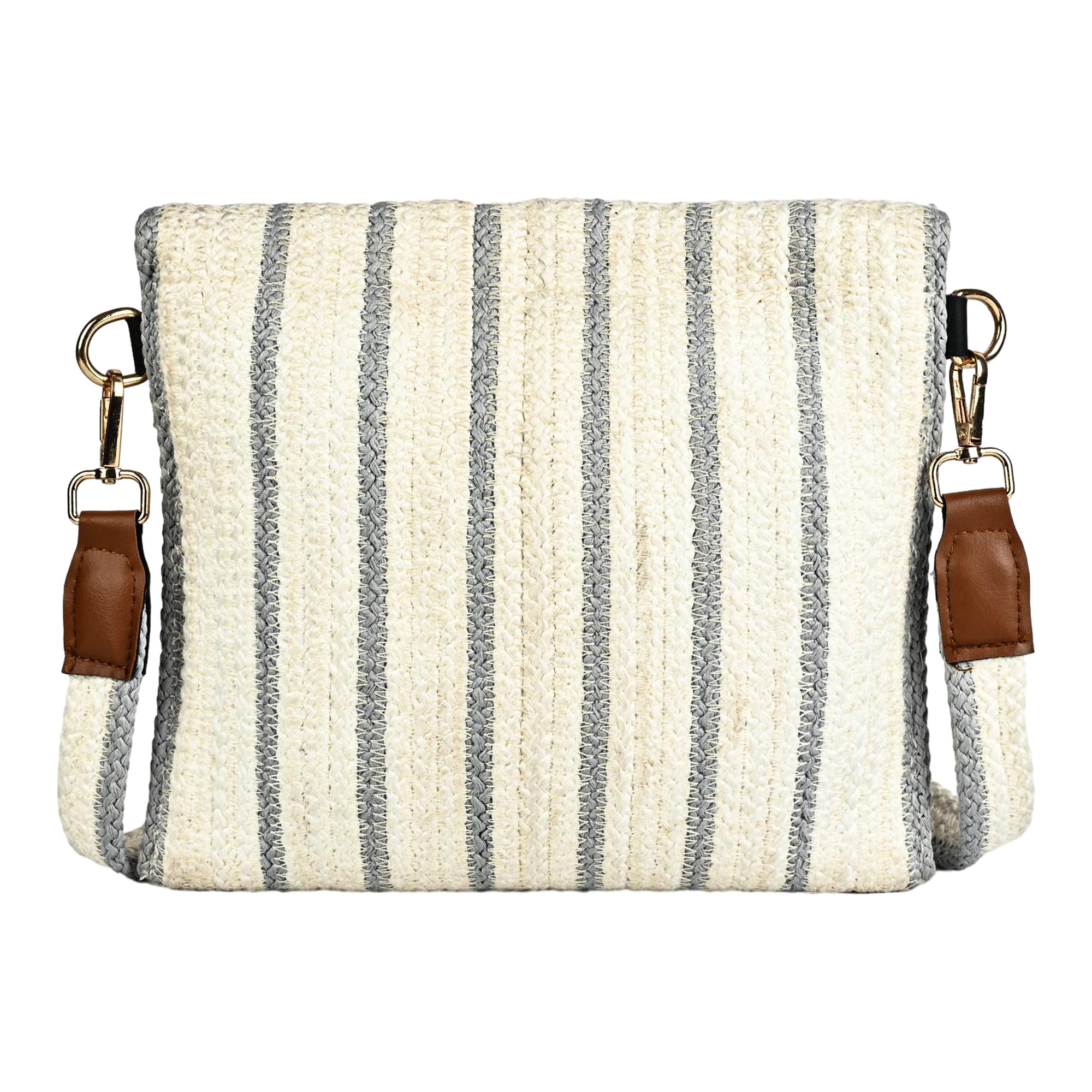 ENSAC Women’s Crochet Style Sling Bag | Handmade Round Bag with Artistic Floral Embroidery (Copy)
