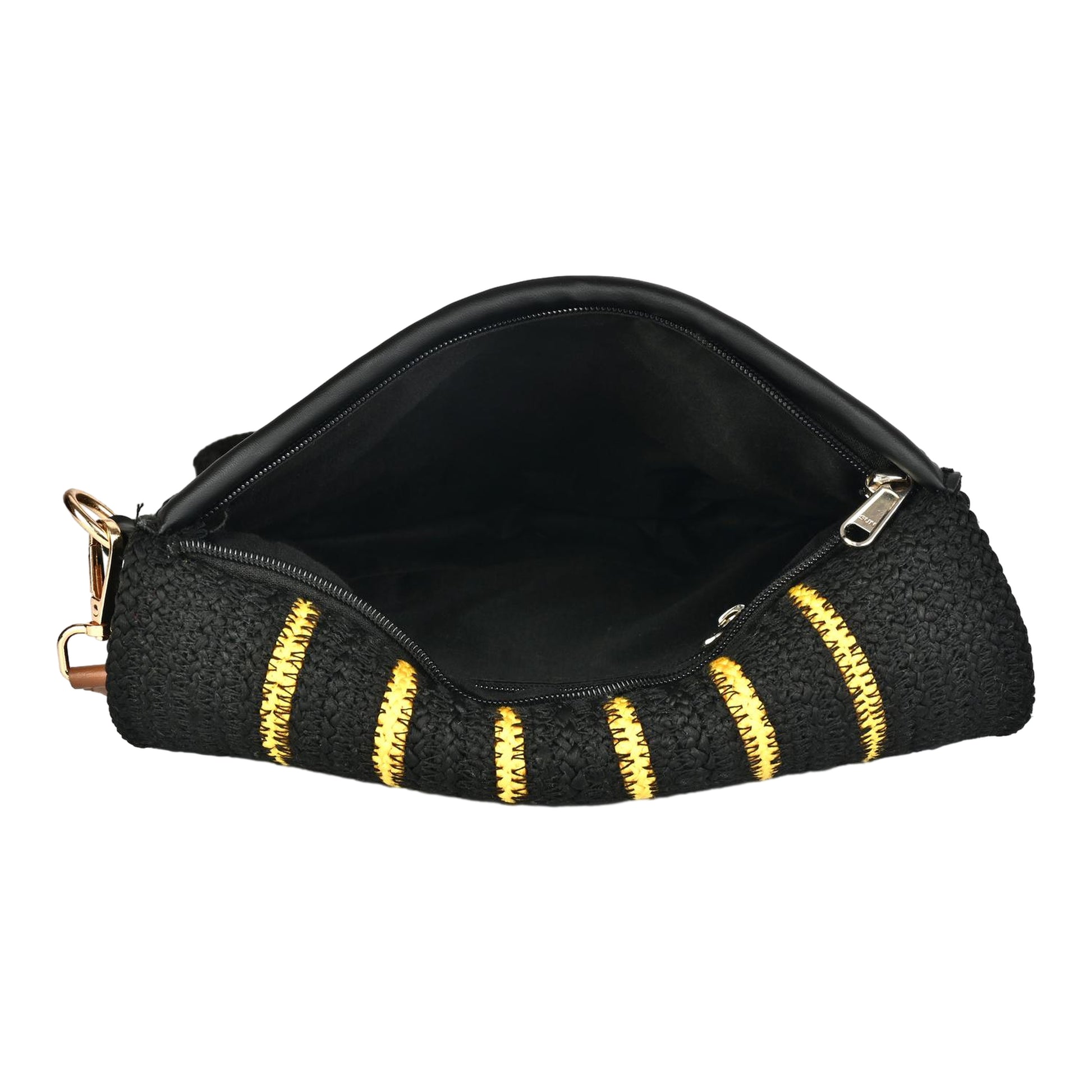 ENSAC Women’s Crochet Style Sling Bag | Handmade Round Bag with Artistic Floral Embroidery (Copy)