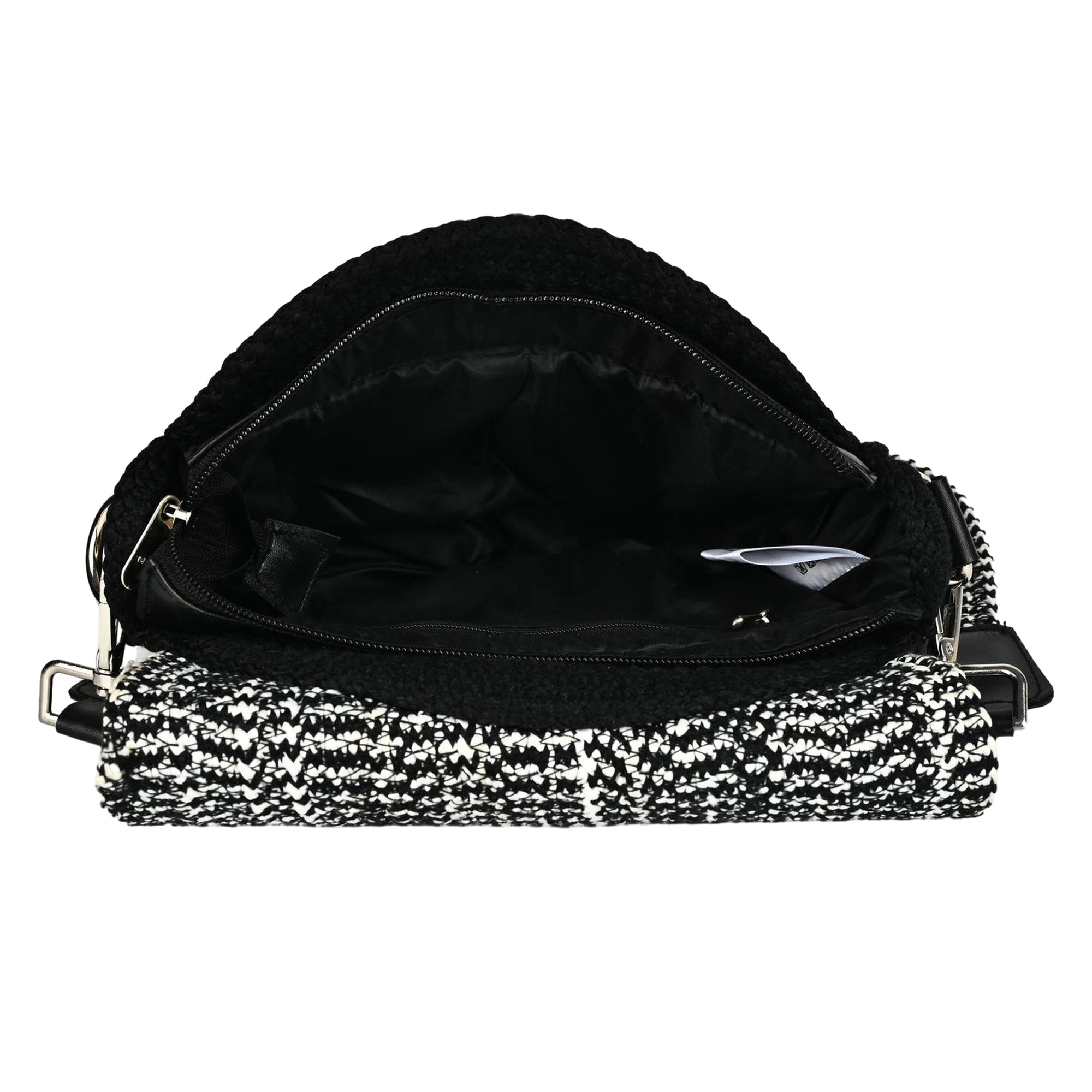 ENSAC Women’s Crochet Style Sling Bag | Handmade Round Bag with Artistic Floral Embroidery