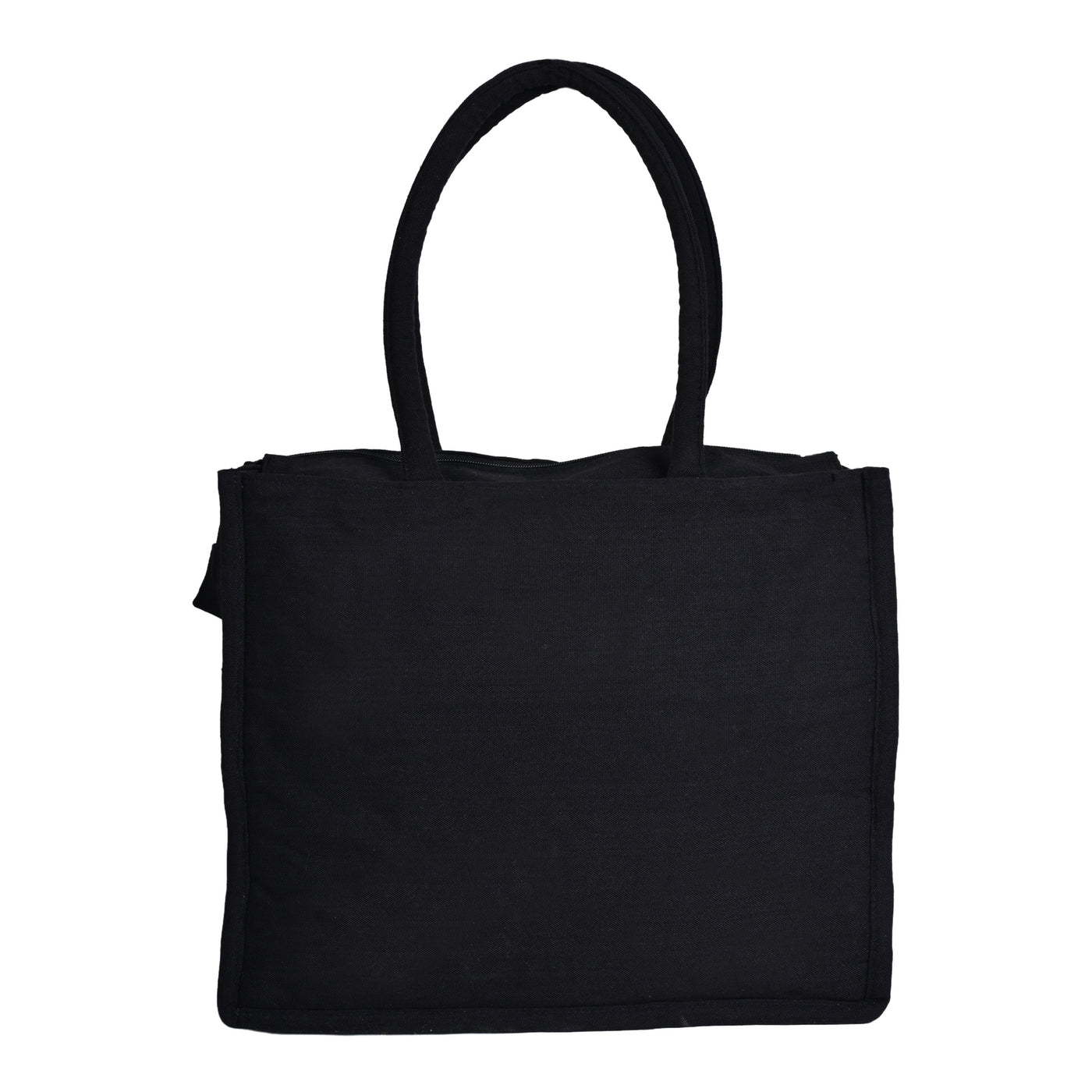Canvas Pattern Tote Bag for Women, Stylish Handbag for women with Zip Closure Shoulder Bag (Black, 10 L)