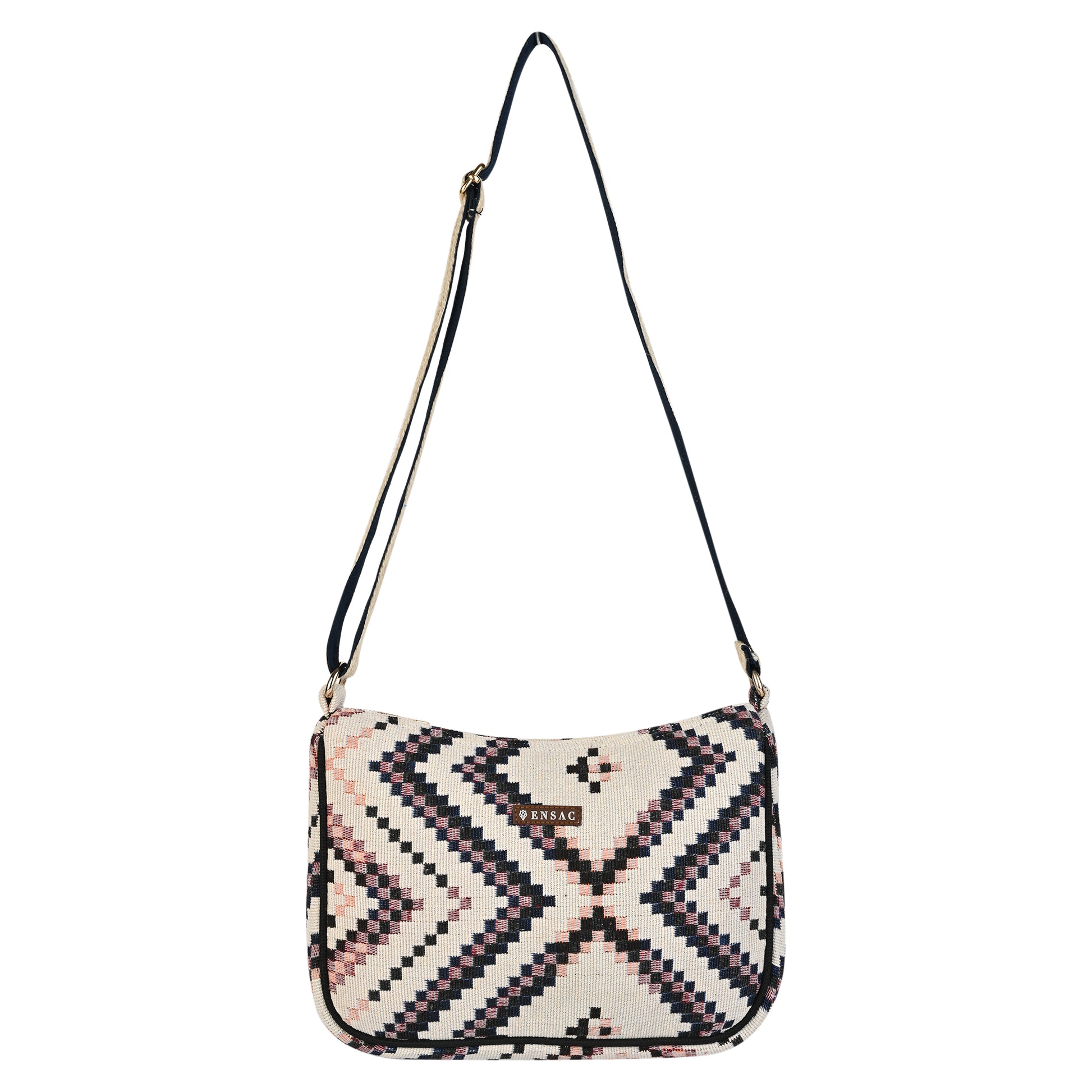 Crazybox Multicolored Geometric Pattern Sling Bag