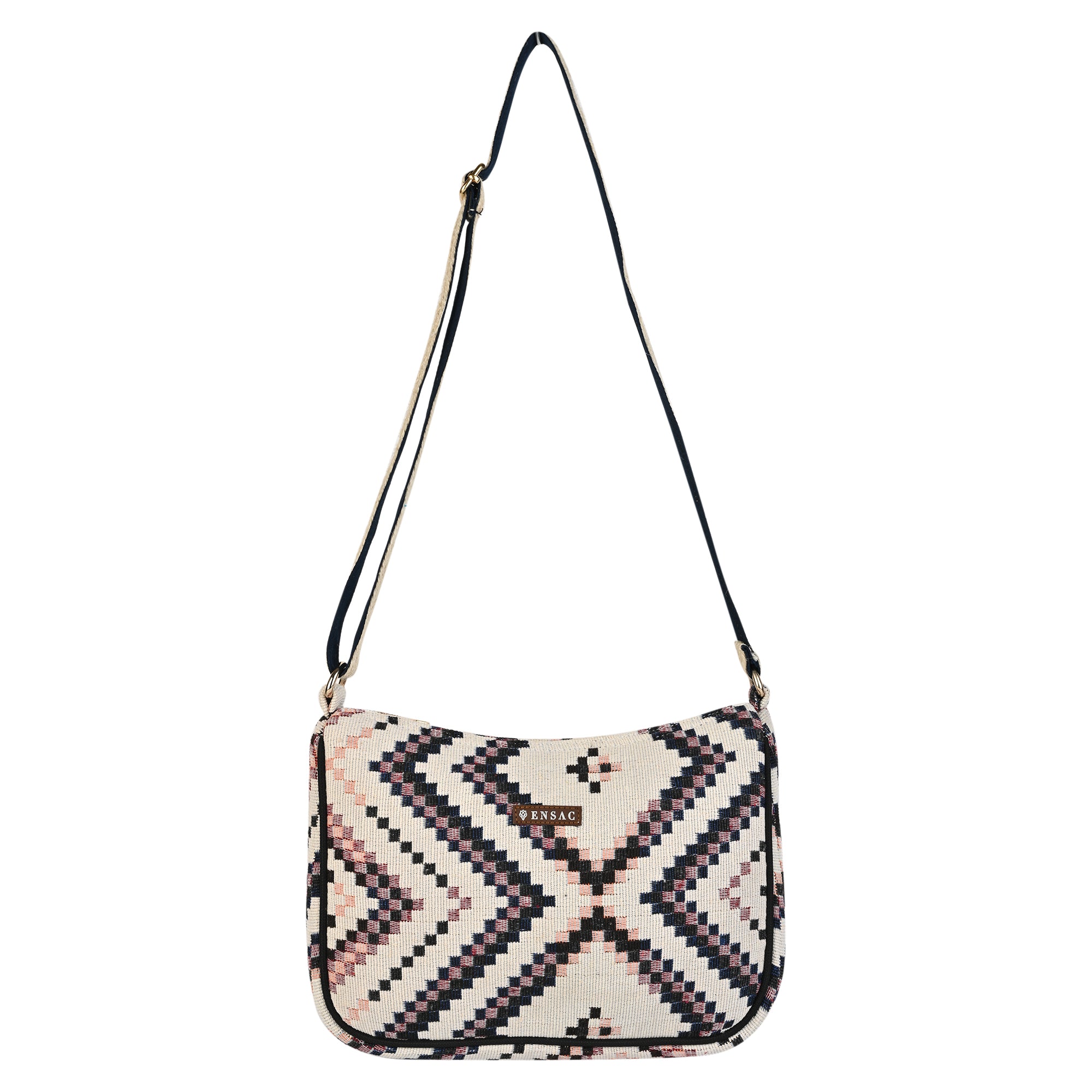 Crazybox Multicolored Geometric Pattern Sling Bag