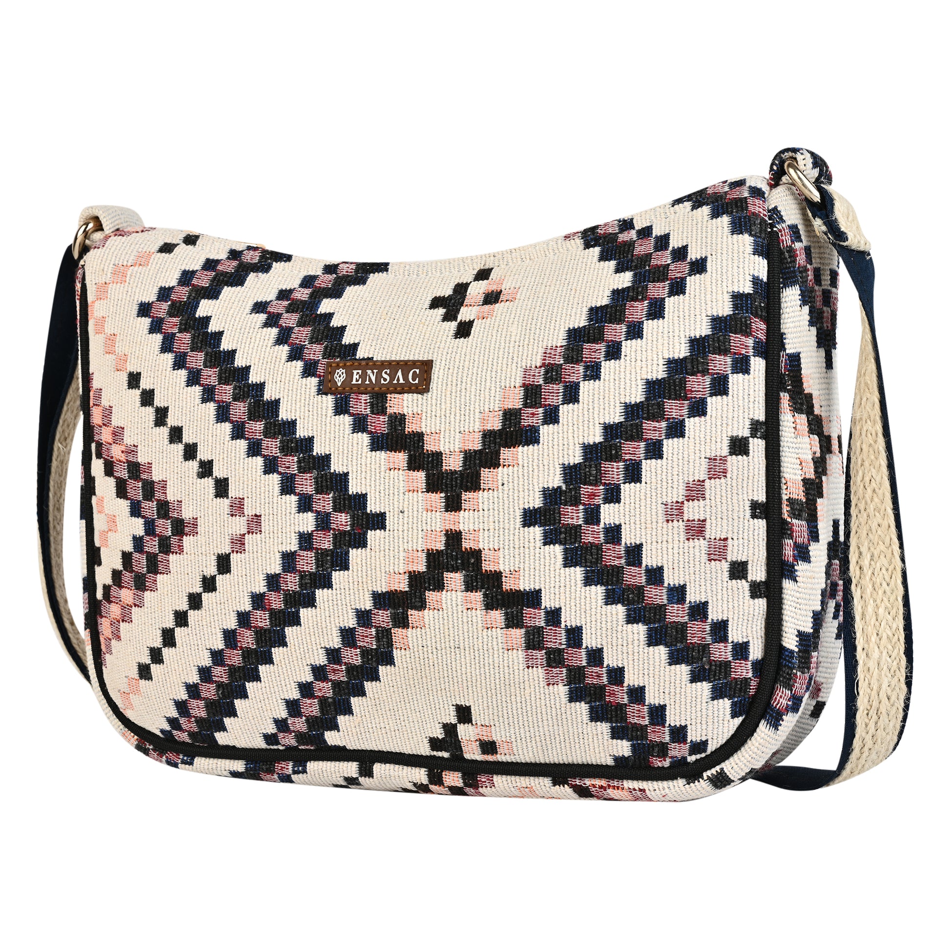 Crazybox Multicolored Geometric Pattern Sling Bag