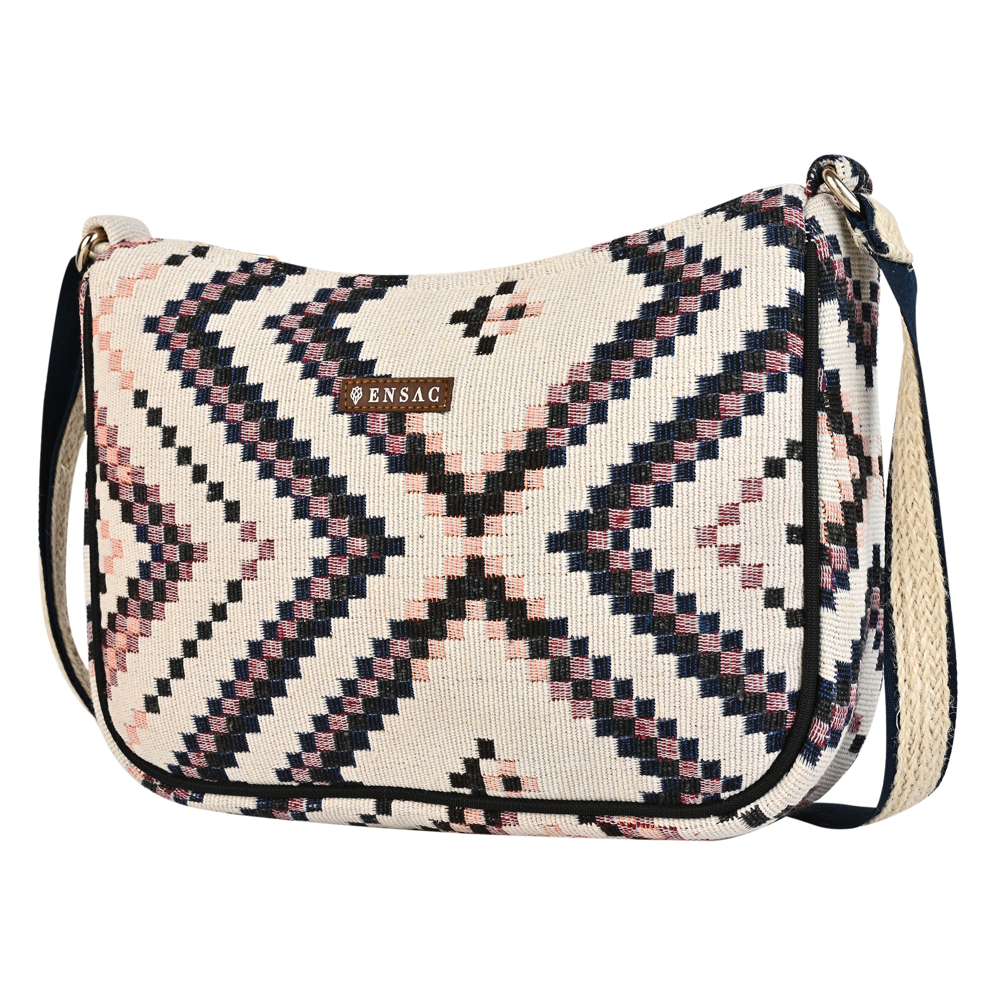 Crazybox Multicolored Geometric Pattern Sling Bag