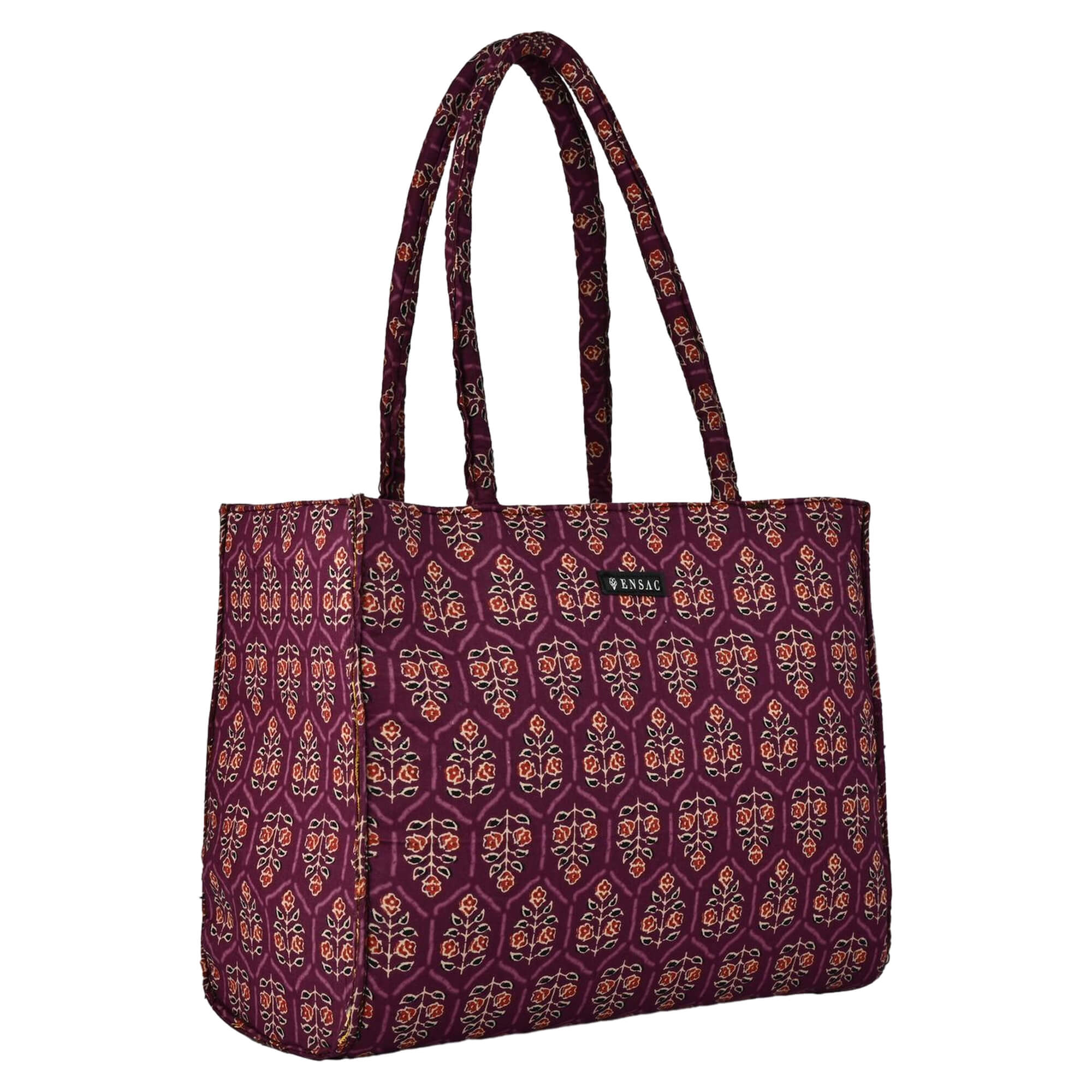 ENSAC Stamp Purple Small Printed Tote Bag – Compact, Stylish & Everyday Friendly