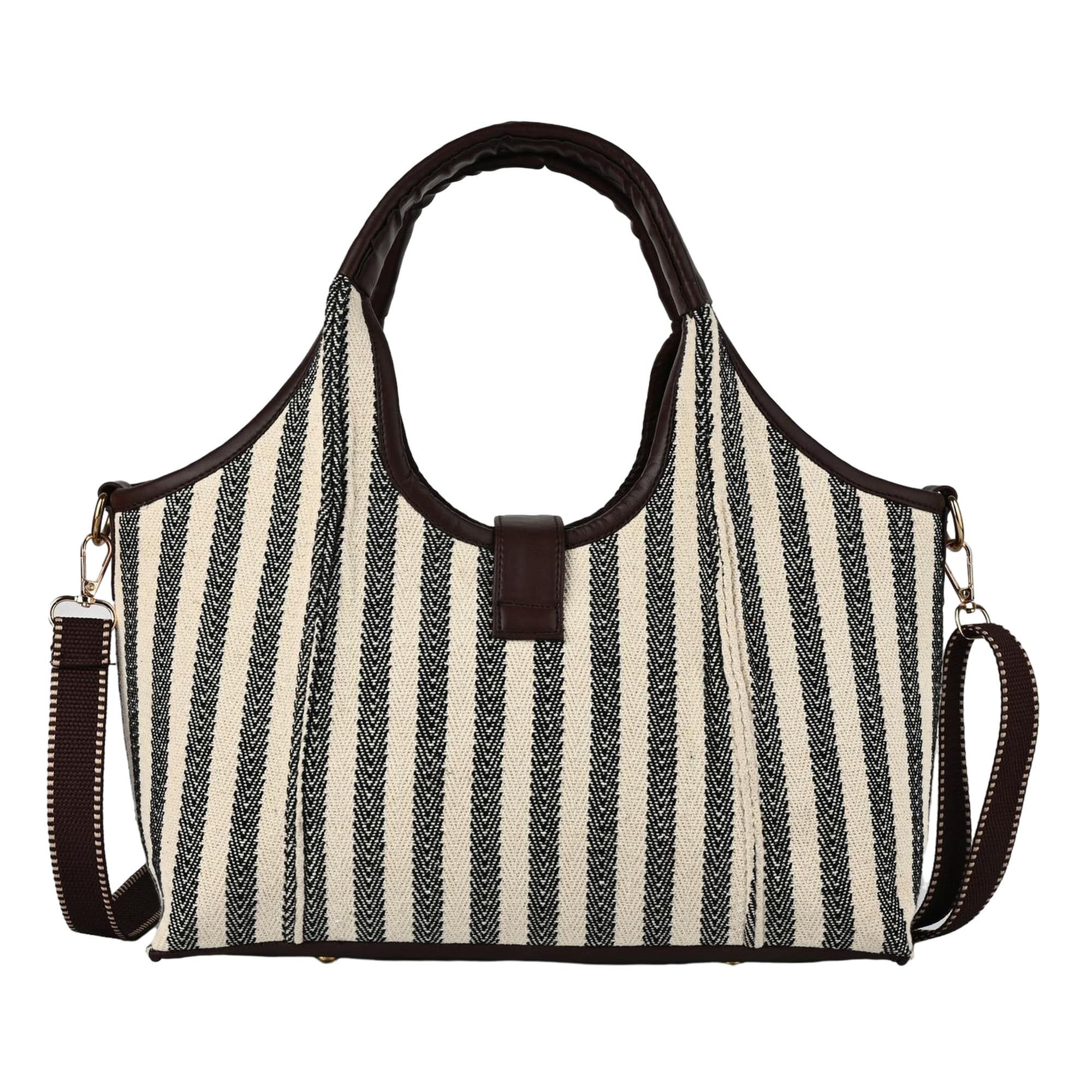 ENSAC Hobo-Style Sling Bag – Blue Stripes