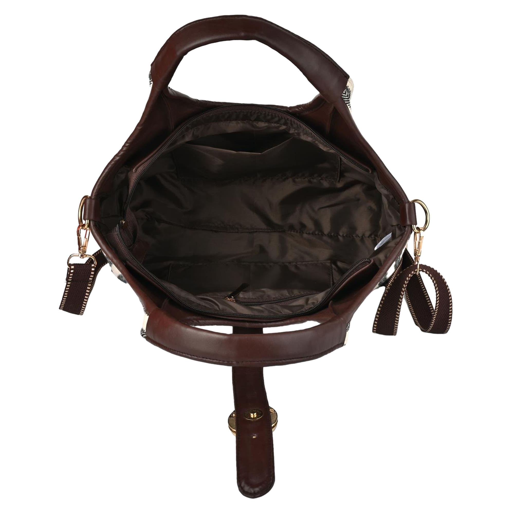 ENSAC Hobo-Style Sling Bag – Blue Stripes