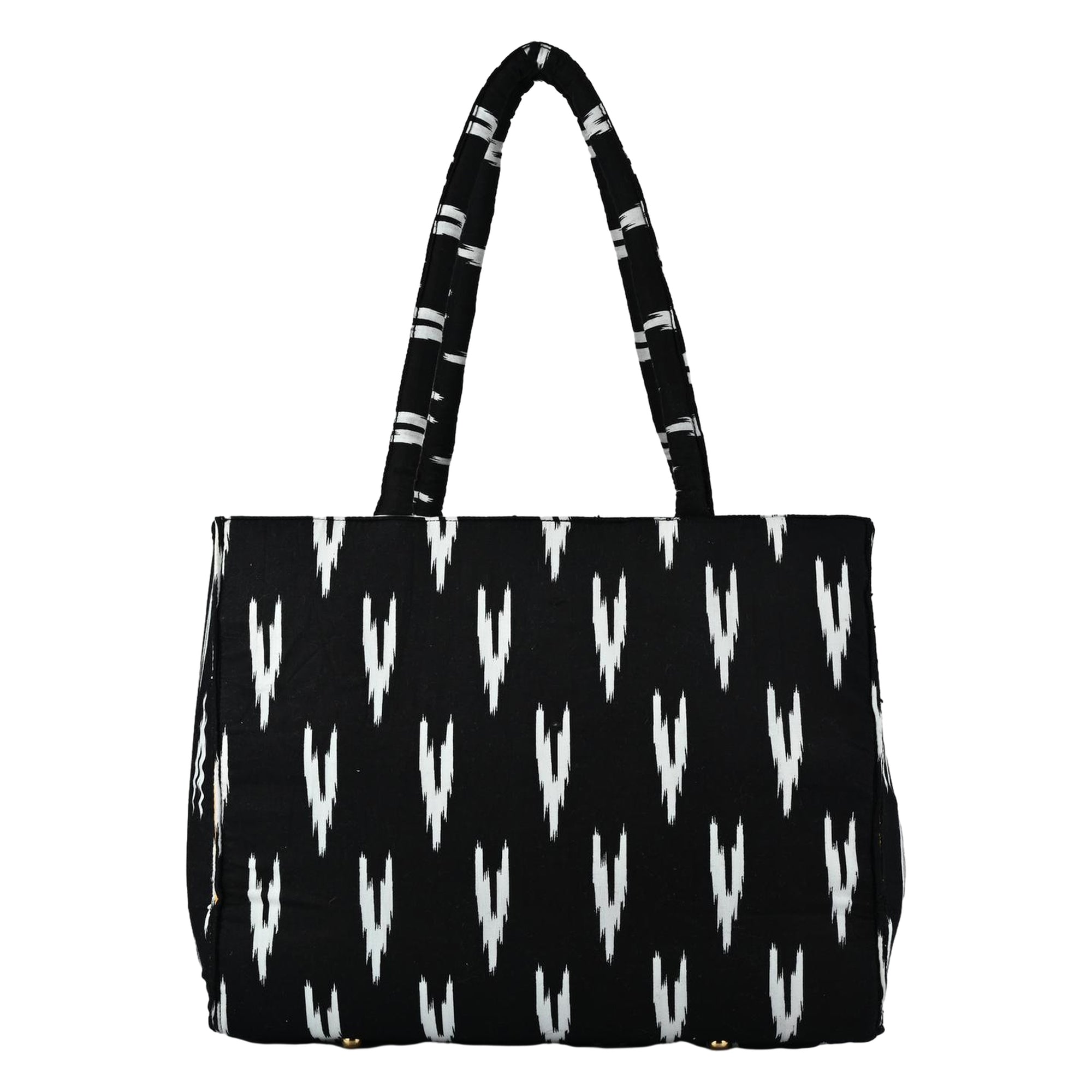 ENSAC Black Shadow Small Printed Tote Bag – Compact, Stylish & Everyday Use