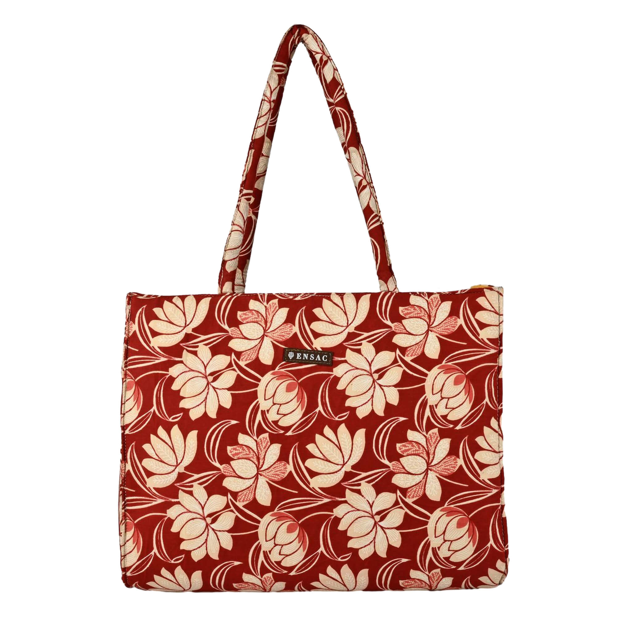 ENSAC Lotus Small Printed Tote Bag – Compact, Stylish & Everyday Friendly