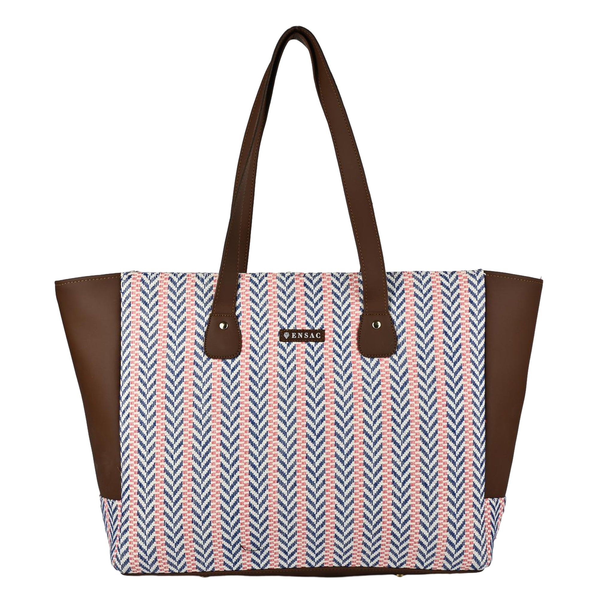 ENSAC Kala Blue Arrow Printed Tote Bag – Stylish, Durable & Everyday Use