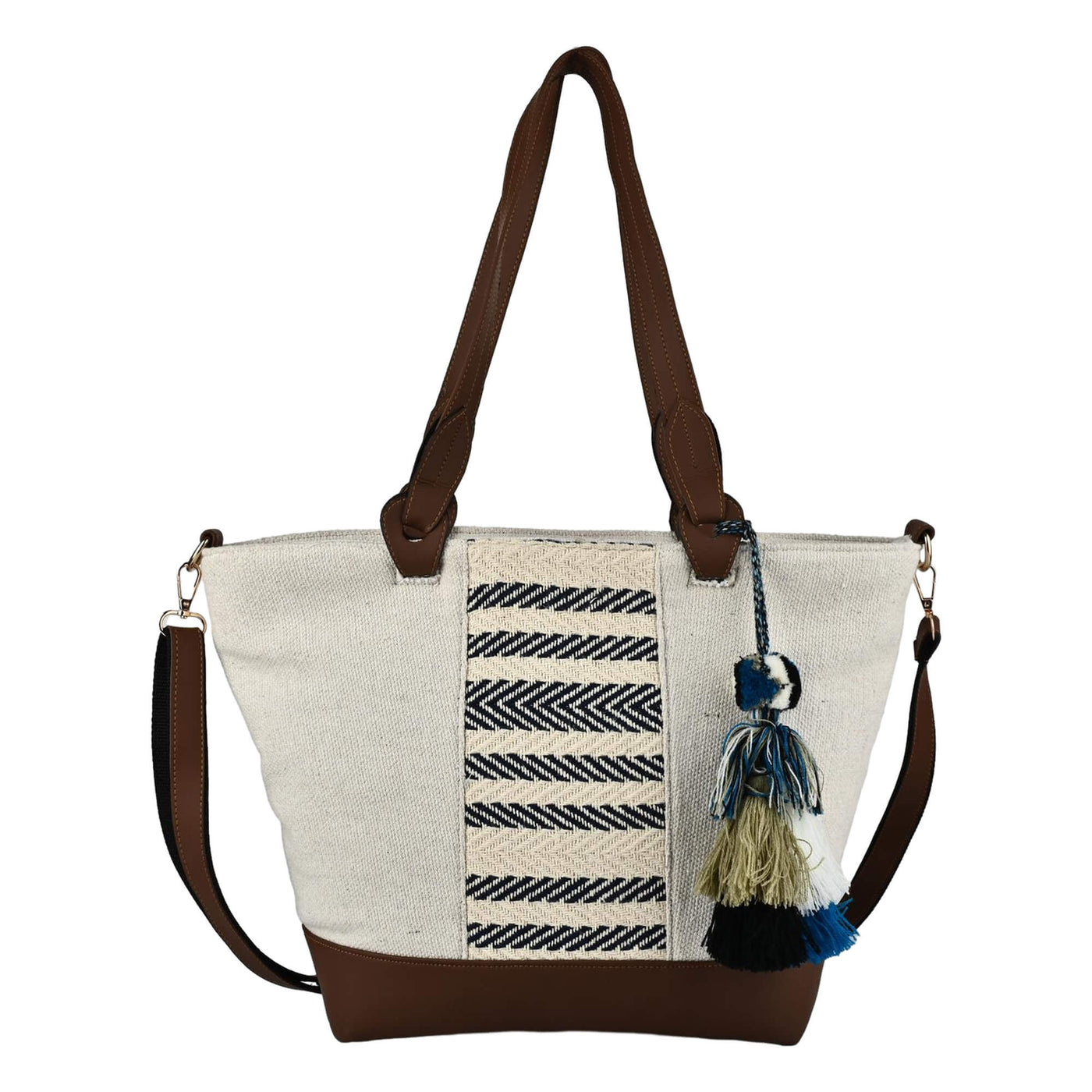 ENSAC Blue Printed Tote Bag for Women ensacworld