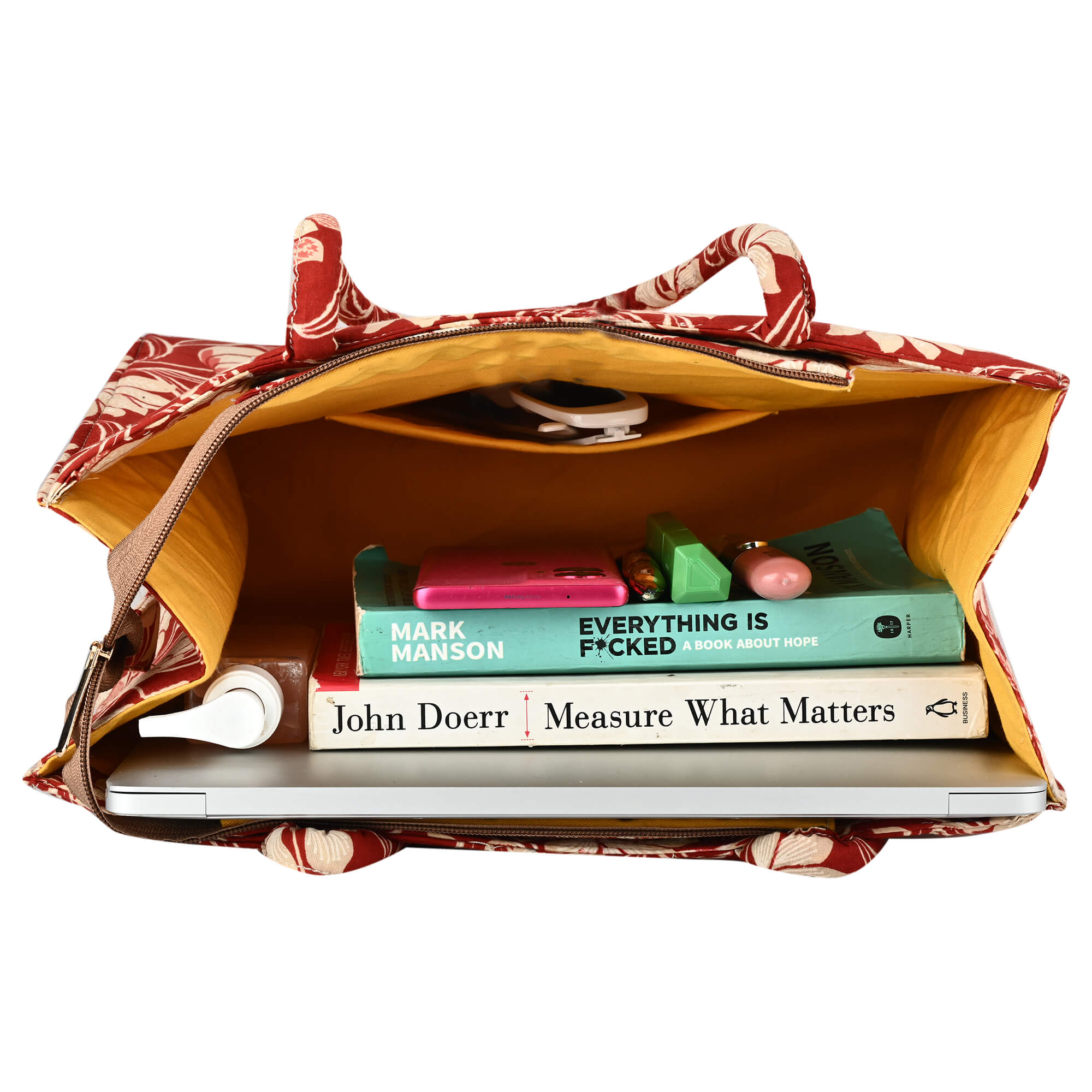 ENSAC Lotus Small Printed Tote Bag – Compact, Stylish & Everyday Friendly