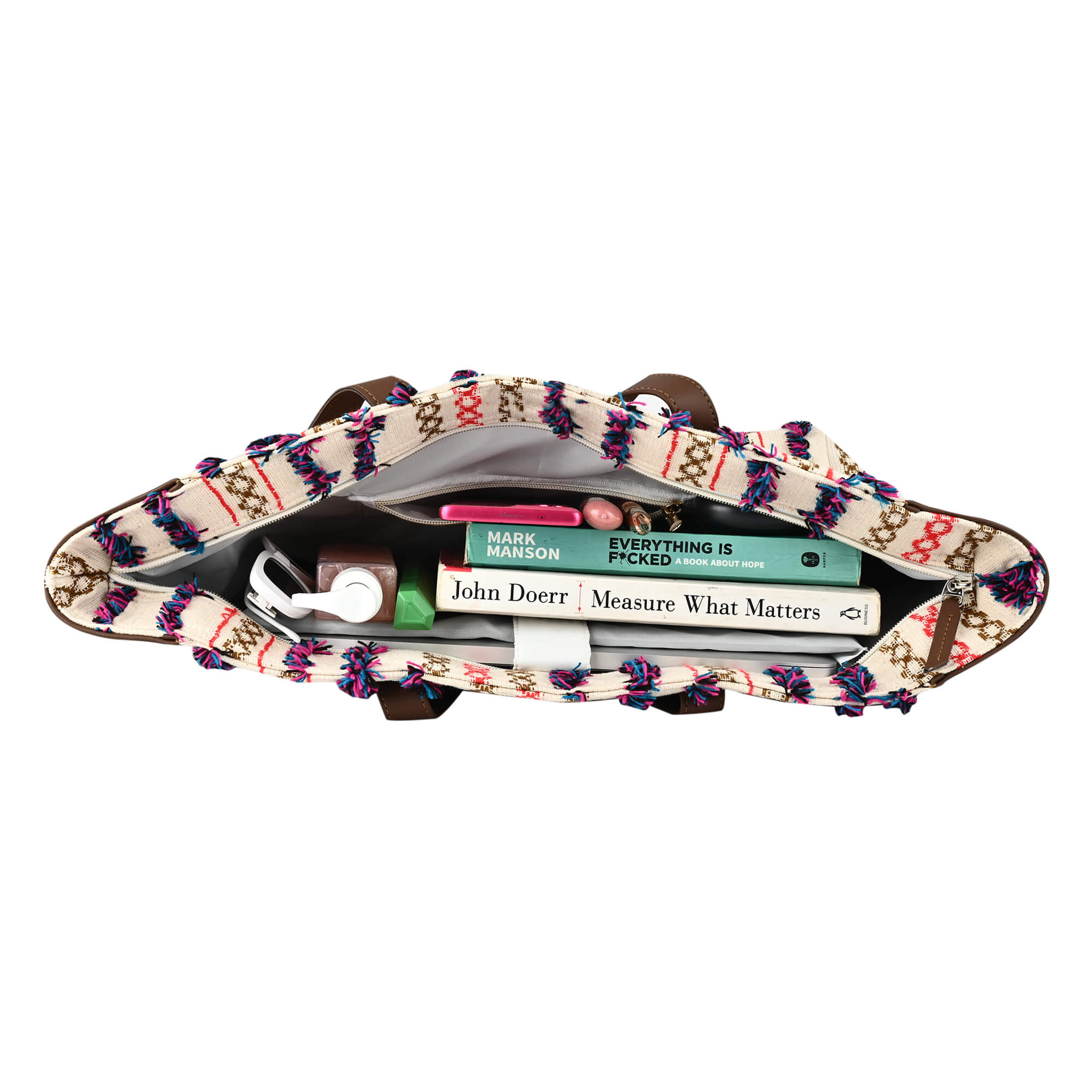 ENSAC Kala Purple Printed Tote Bag – Stylish, Spacious & Everyday Friendly