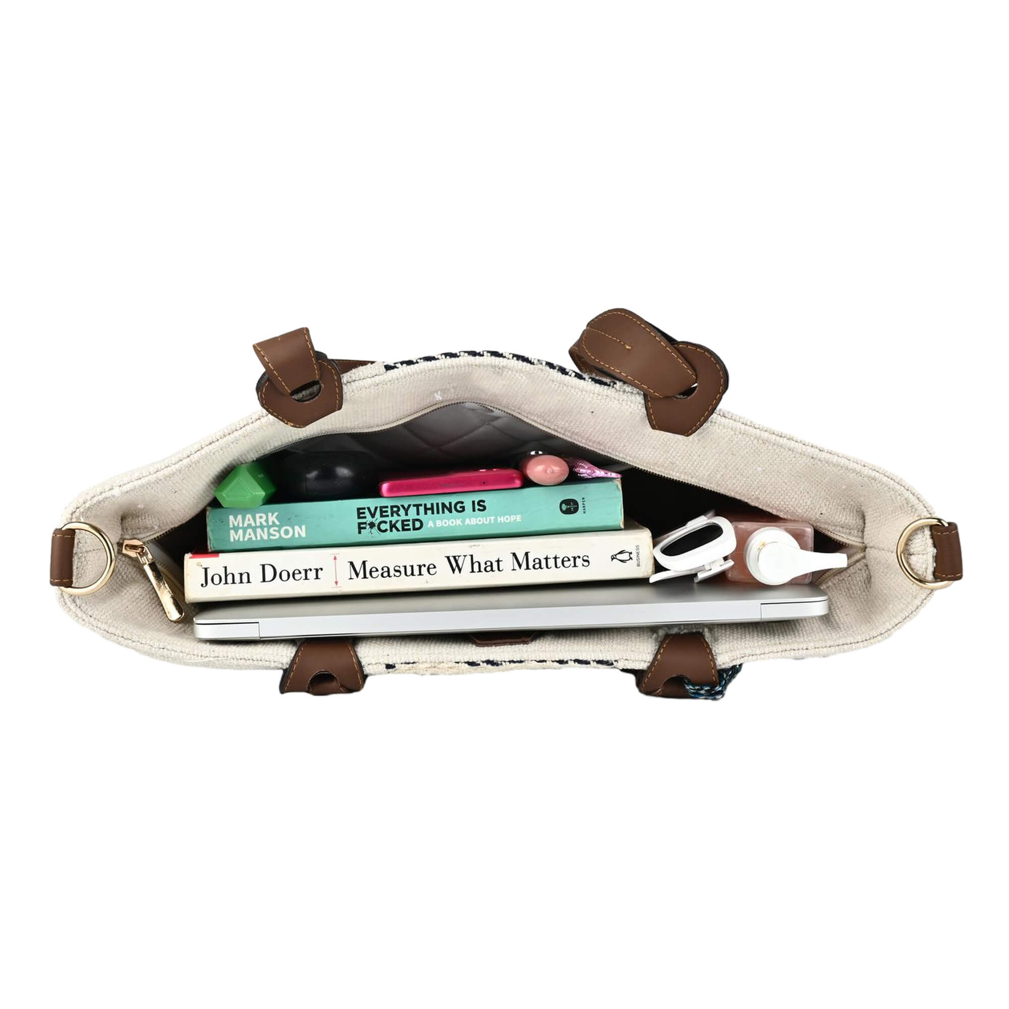 ENSAC Vessel Blue Arrow Printed Tote Bag – Stylish, Spacious & Everyday Use