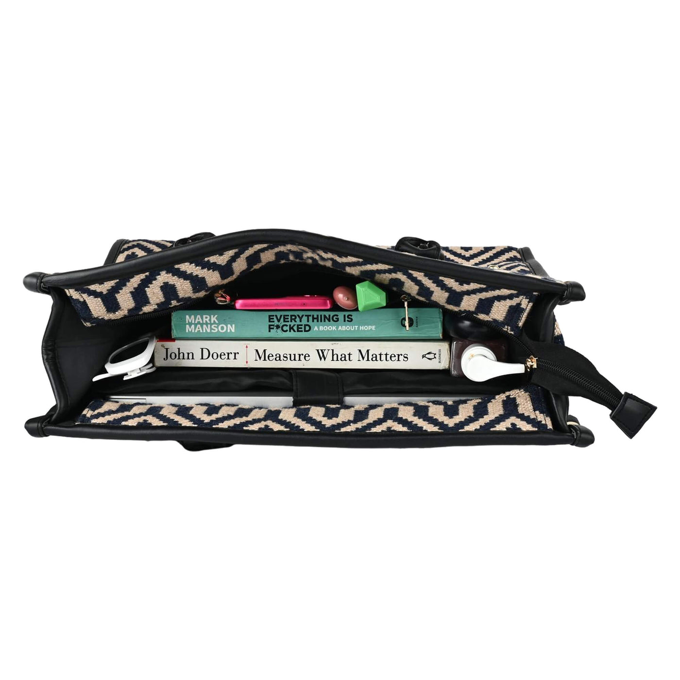 ENSAC Geometric Structured Tote Bag ensacworld