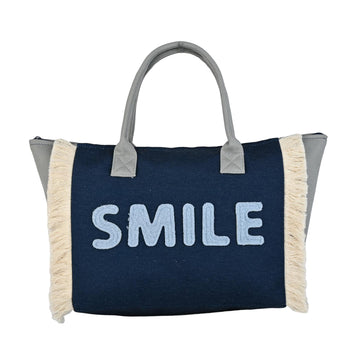 Ensac Happy Pastel Tote Bag for Women & Girls | Trendy Canvas Handbag with Stylish Design