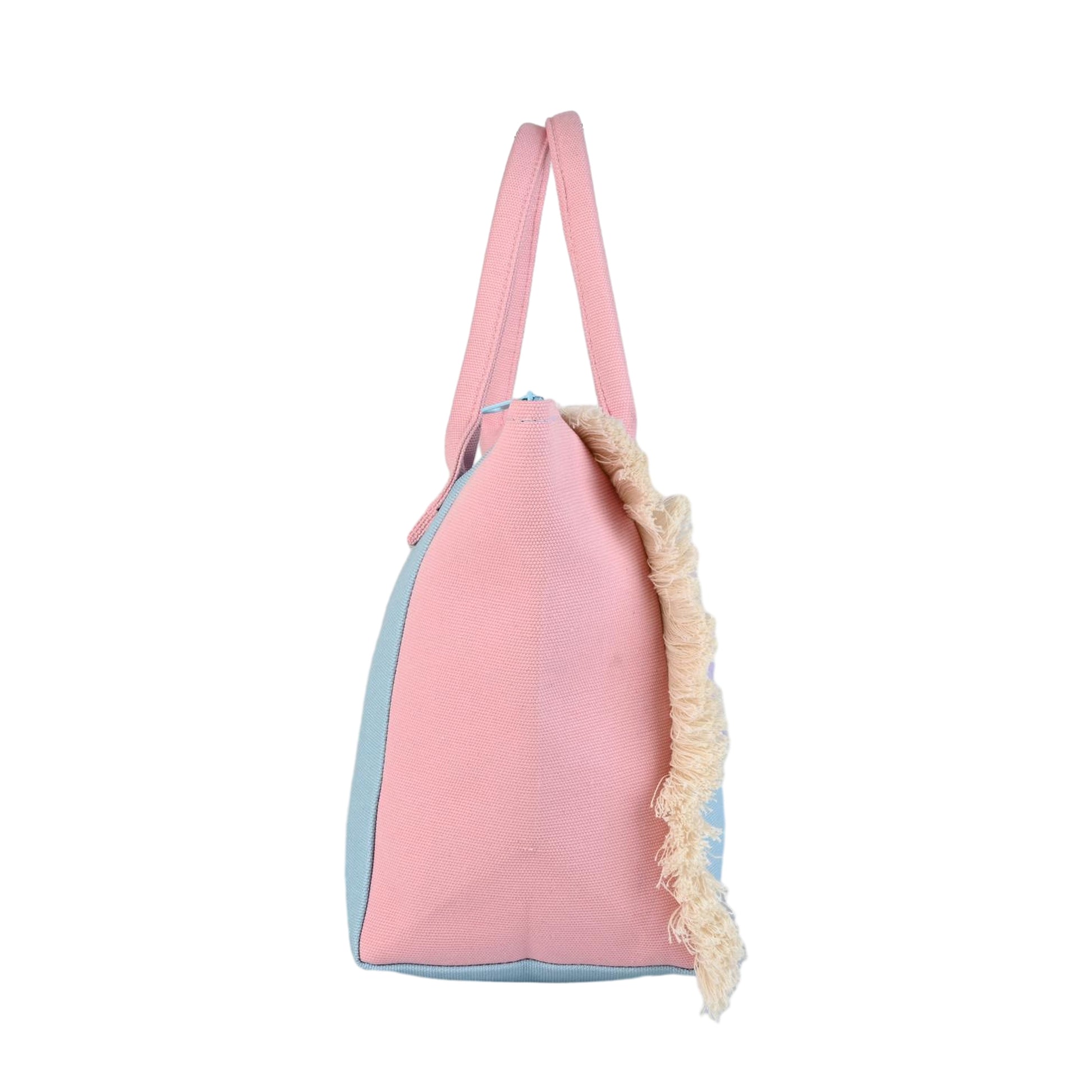 Ensac Happy Pastel Tote Bag for Women & Girls | Trendy Canvas Handbag with Stylish Design