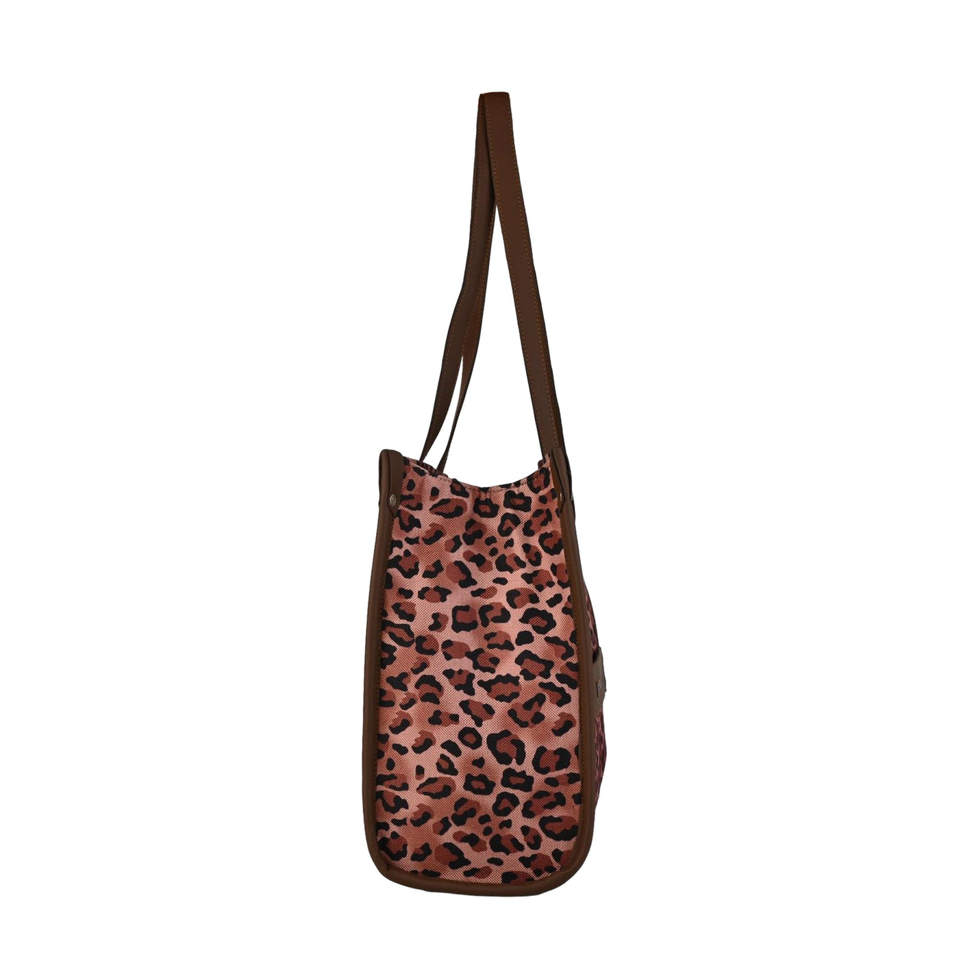 Ensac Jumbo Leopard Print Tote Bag | Stylish and Spacious Women's Handbag with Vegan Leather Straps