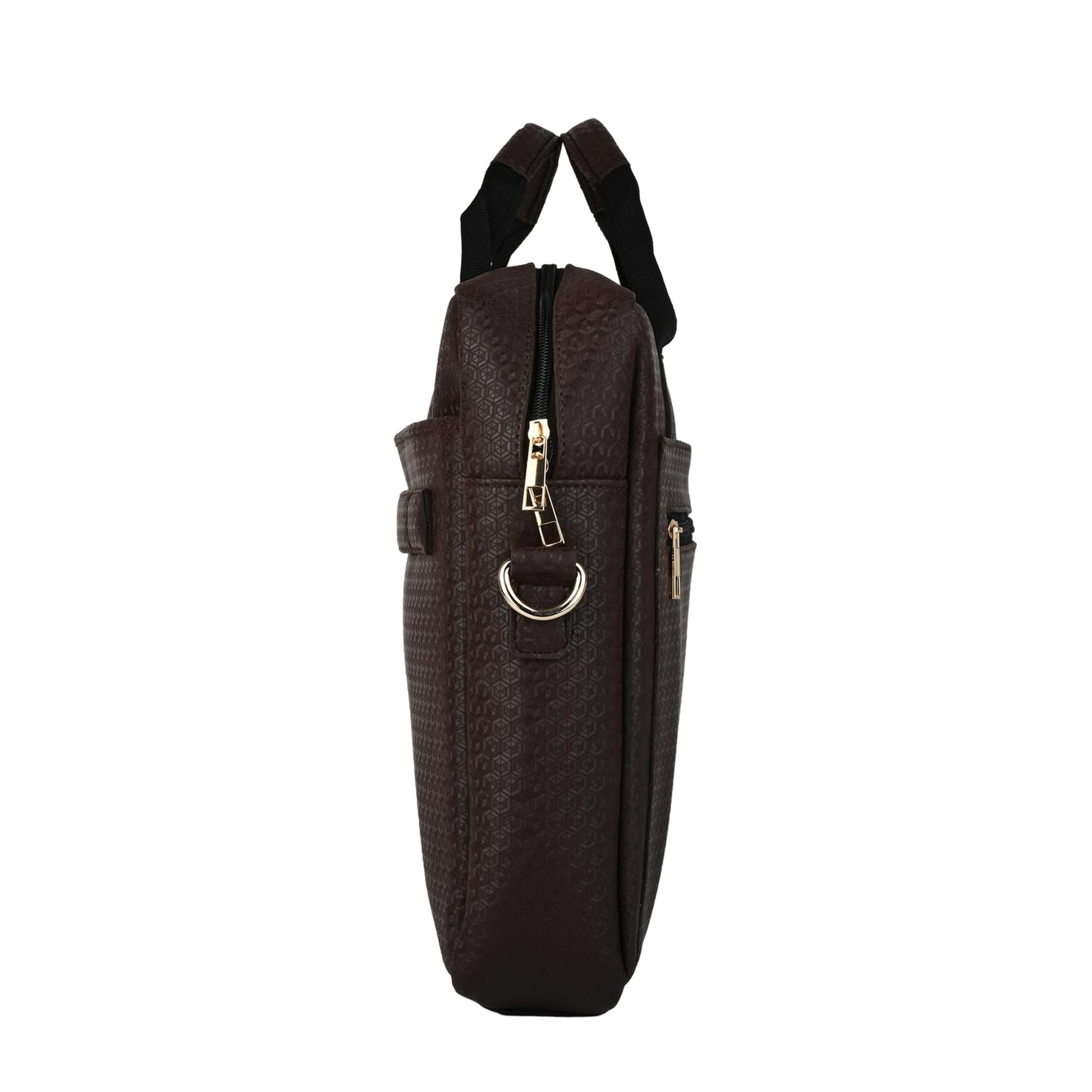 Elegant Brown Laptop Briefcase for Men - Professional & Durable