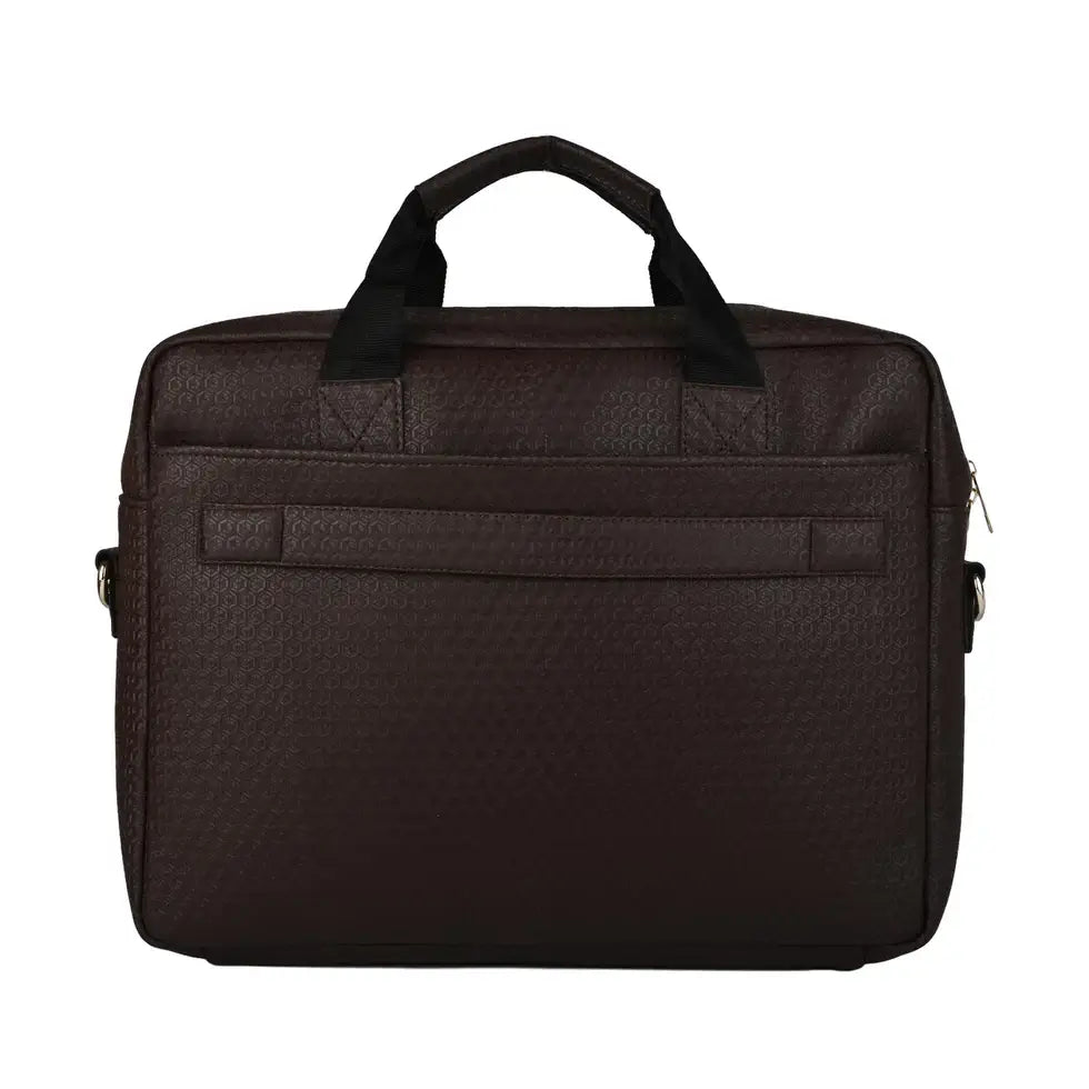 Elegant Brown Laptop Briefcase for Men - Professional & Durable