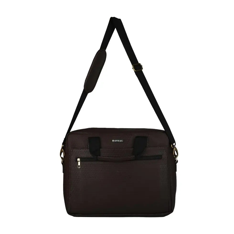 Elegant Brown Laptop Briefcase for Men - Professional & Durable