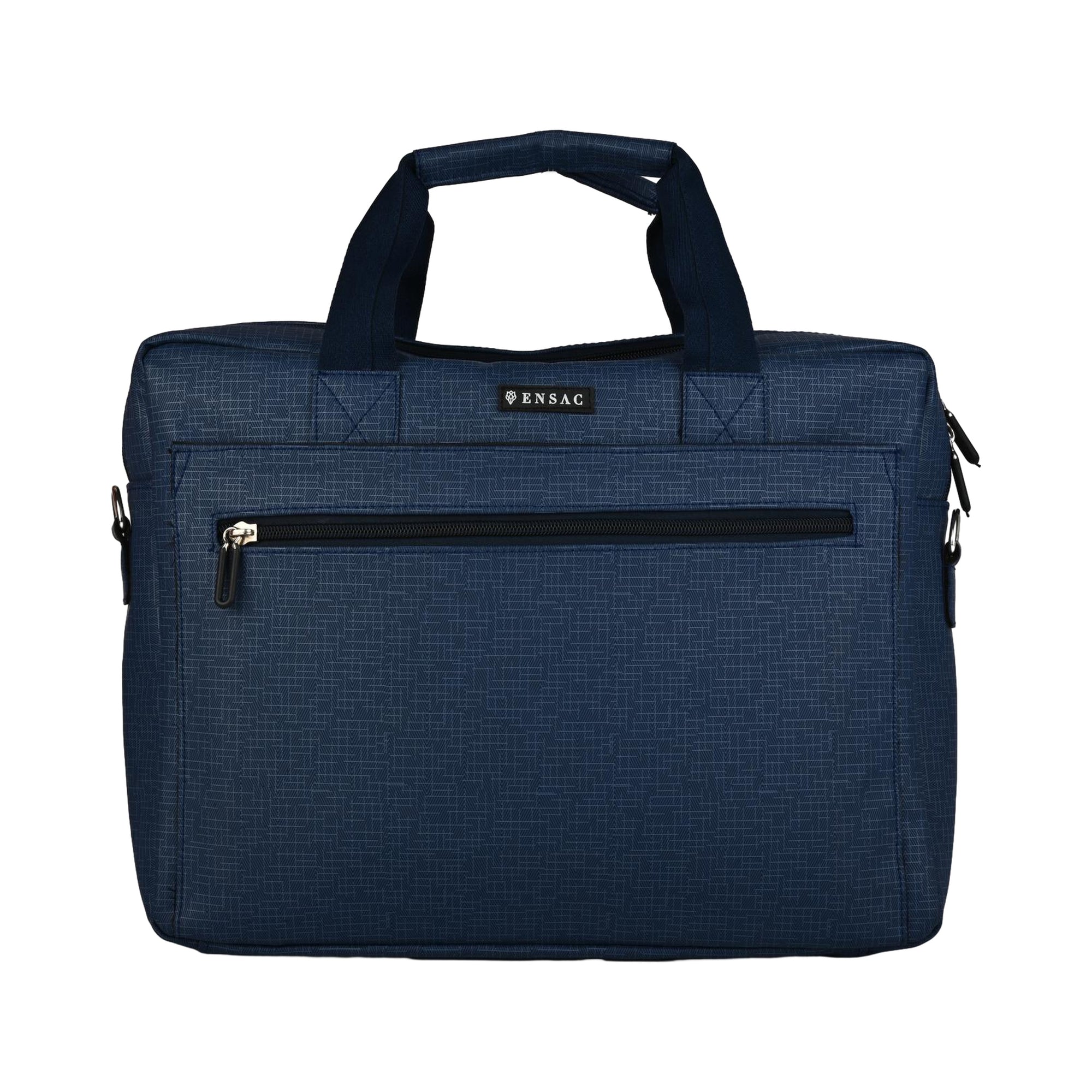 ENSAC Elegant Blue Laptop Messenger Bag for Men | Professional Office Briefcase
