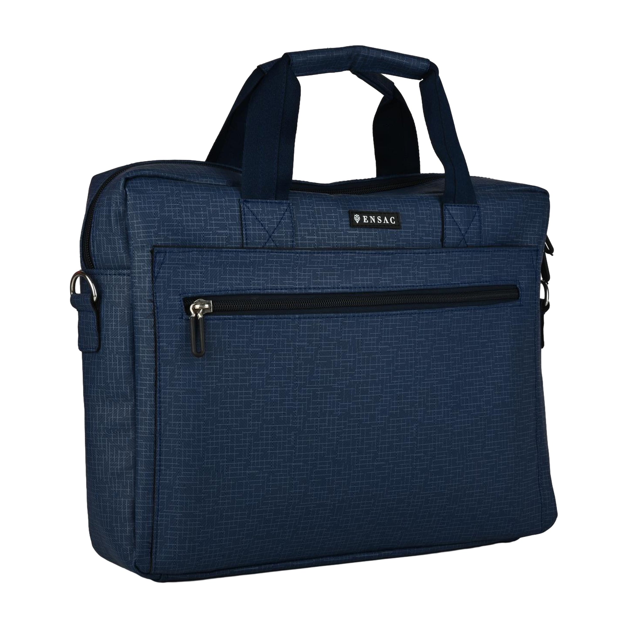 ENSAC Elegant Blue Laptop Messenger Bag for Men | Professional Office Briefcase