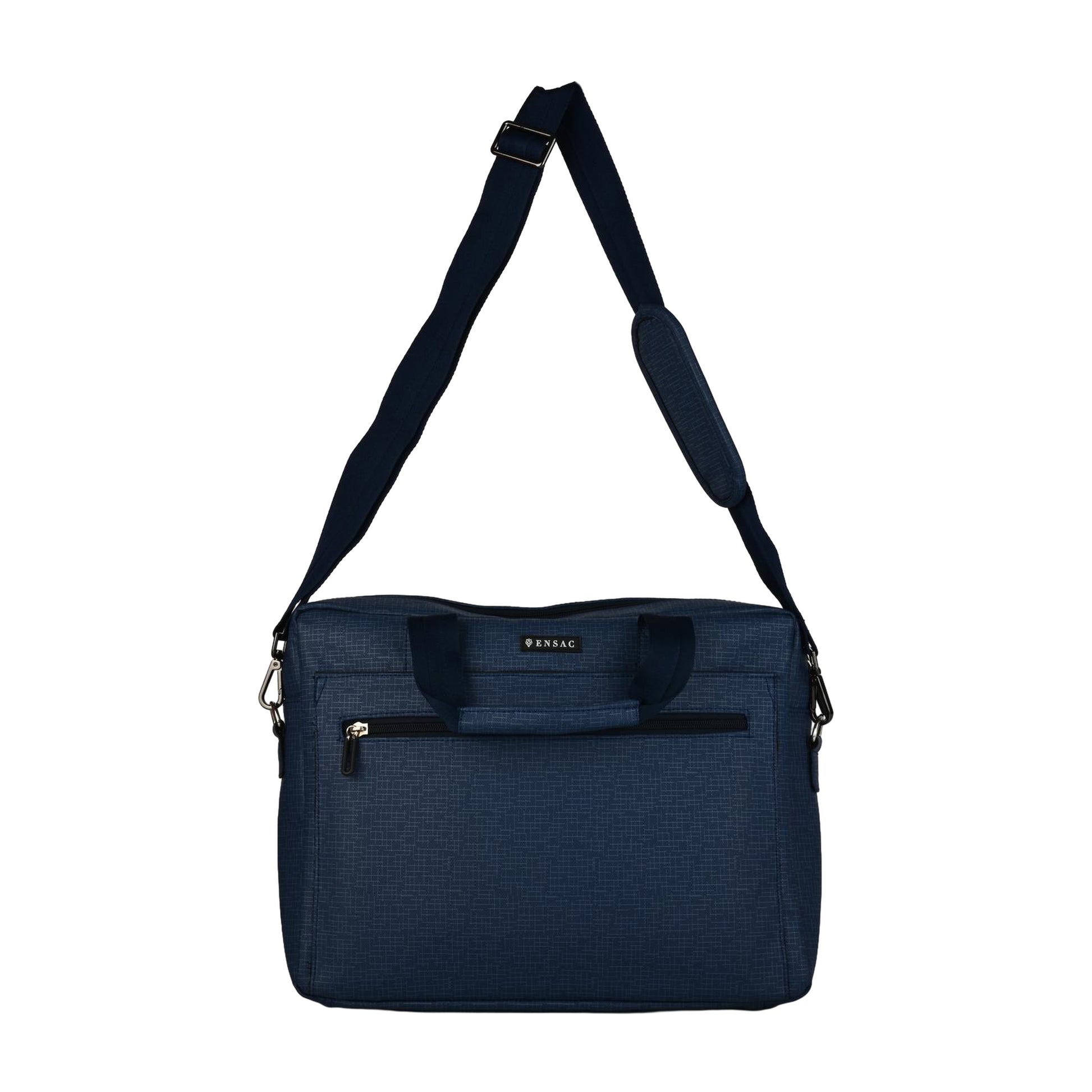 ENSAC Elegant Blue Laptop Messenger Bag for Men | Professional Office Briefcase