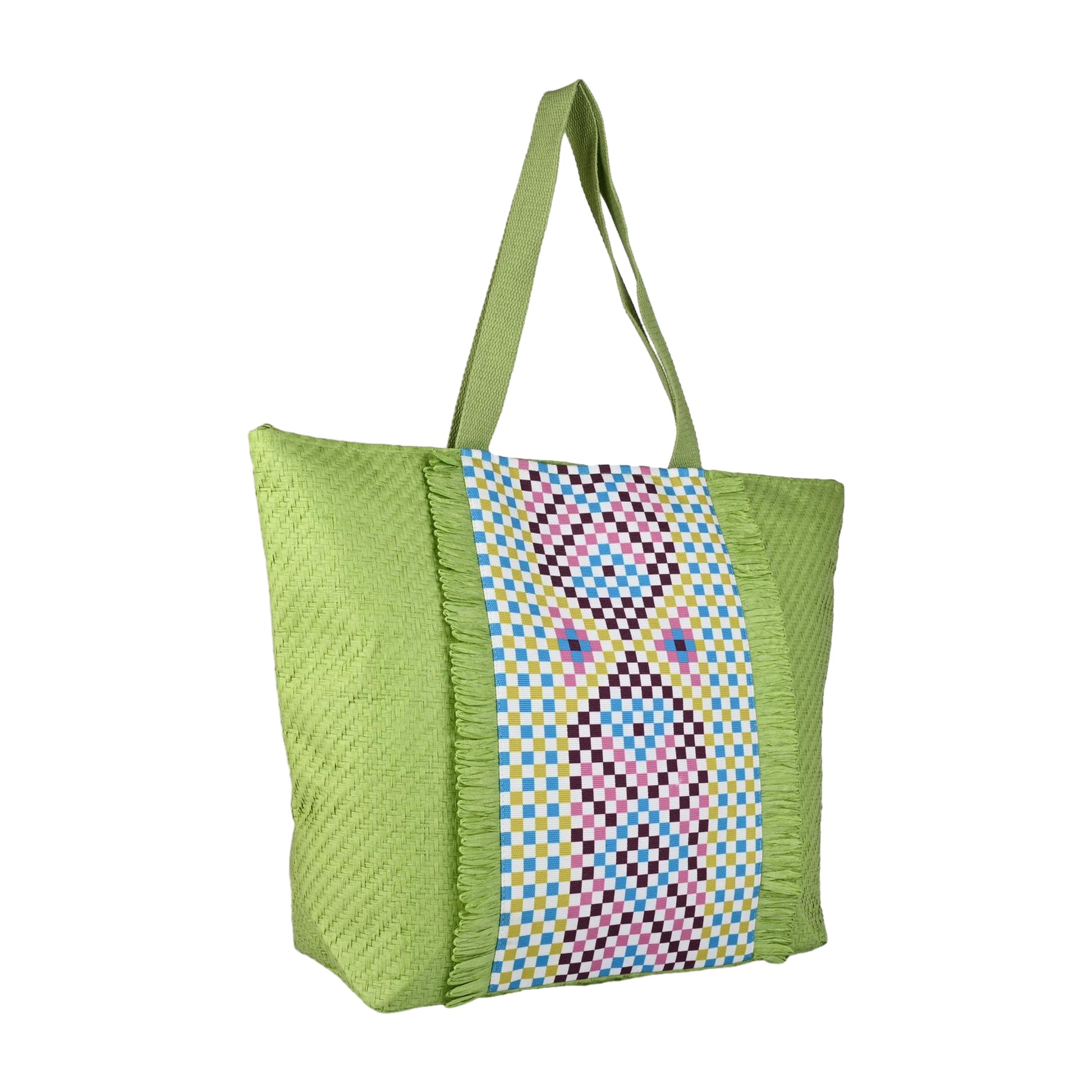 Ensac Square Paper Straw Beach Tote Bag | Eco-Friendly Handbag for Women