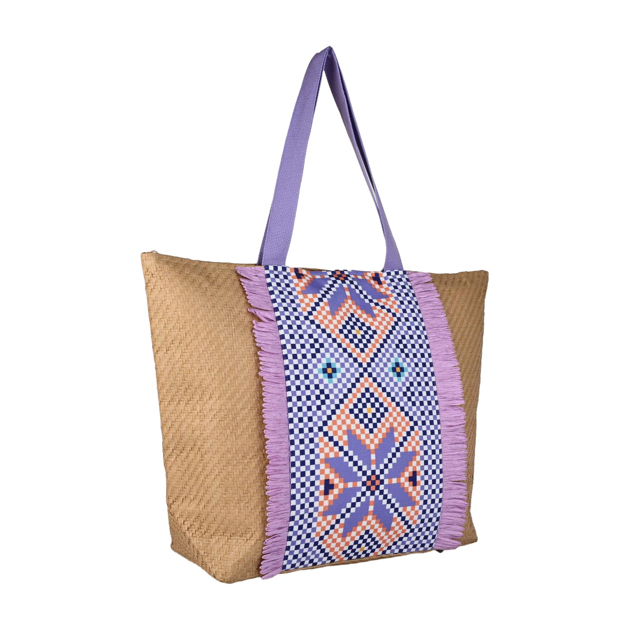 Ensac Square Paper Straw Beach Tote Bag | Eco-Friendly Handbag for Women