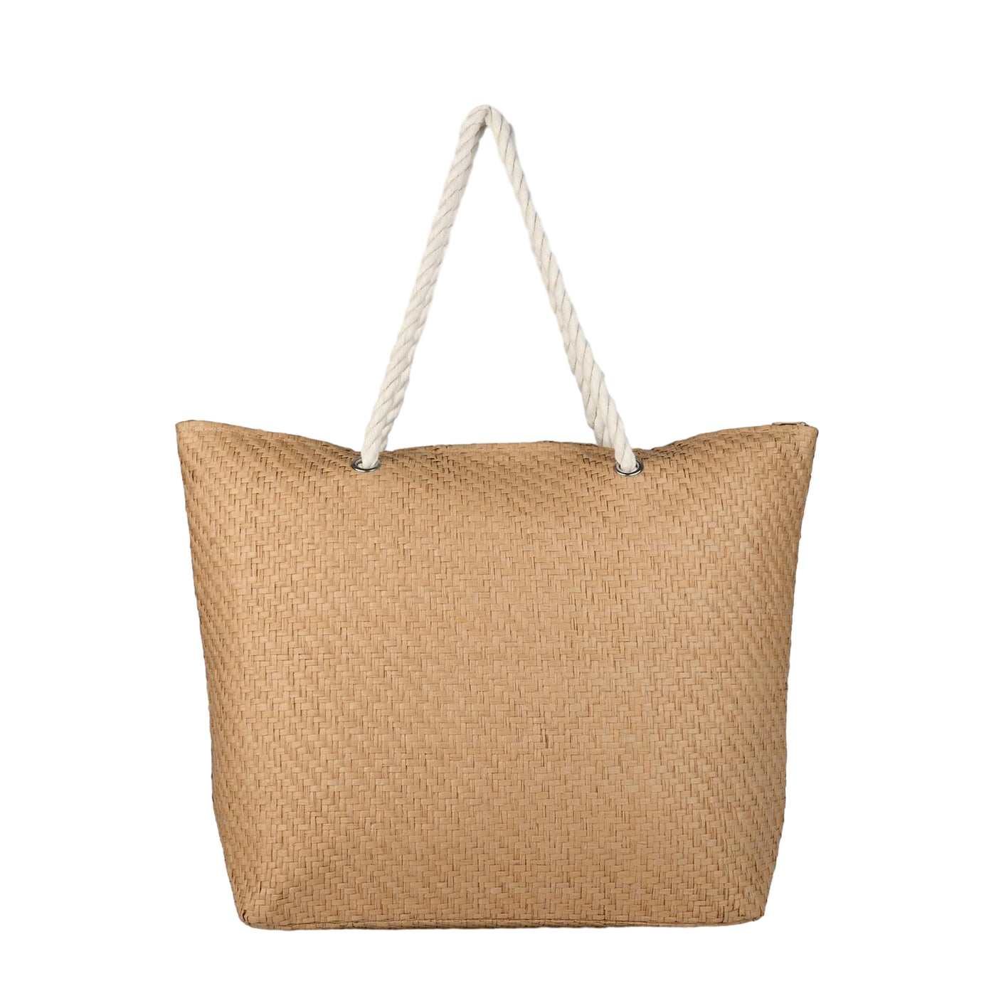 Ensac Aloha Print Paper Straw Beach Tote Bag with Rope Handles | Eco-Friendly Handbag for Women