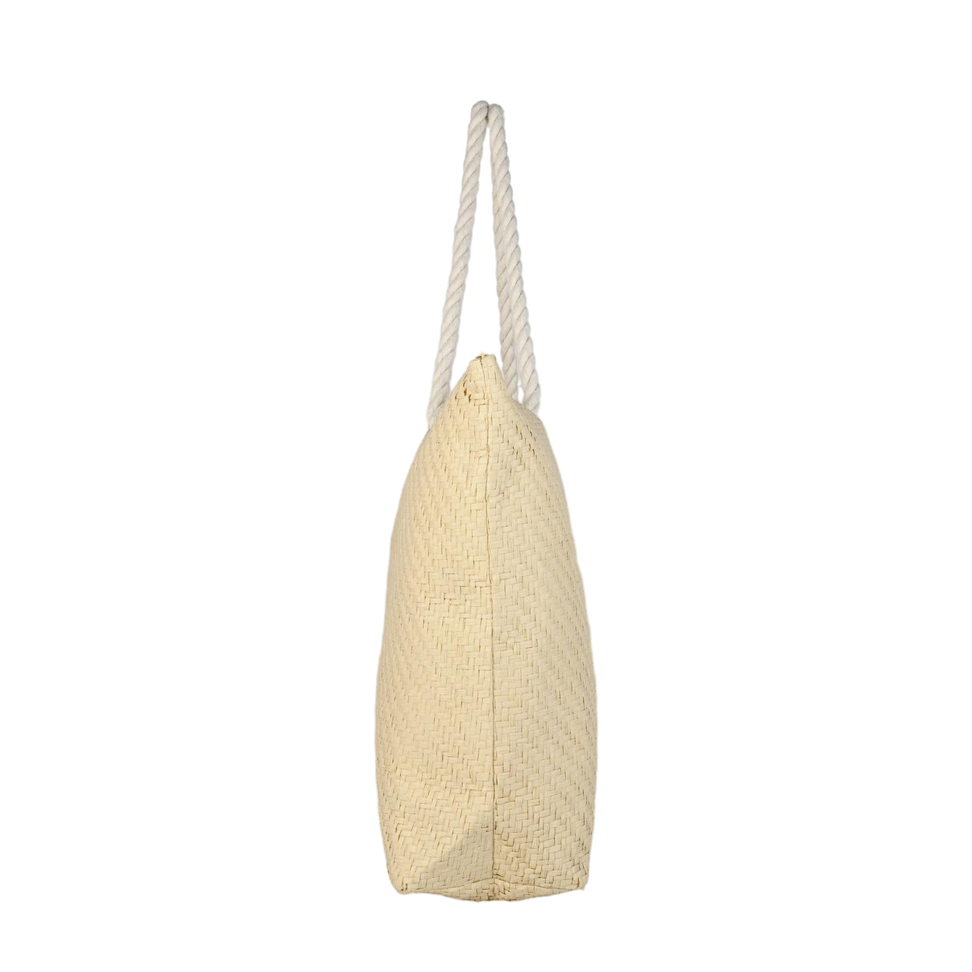 Ensac Aloha Print Paper Straw Beach Tote Bag with Rope Handles | Eco-Friendly Handbag for Women