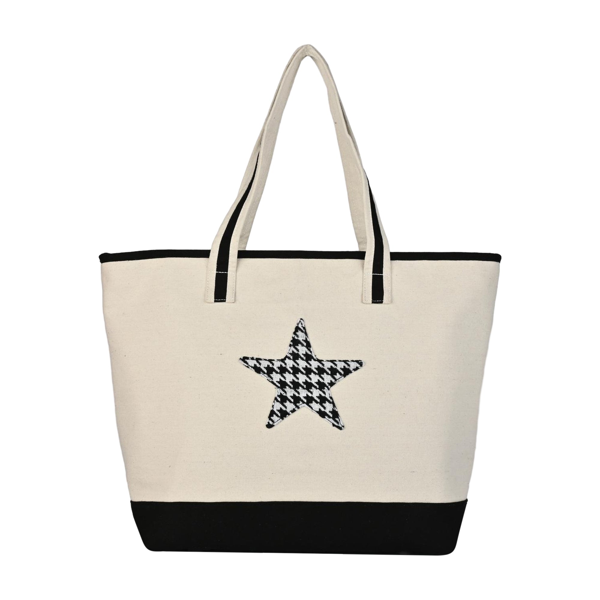 Black Star Canvas Tote Bag