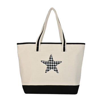 Black Star Canvas Tote Bag